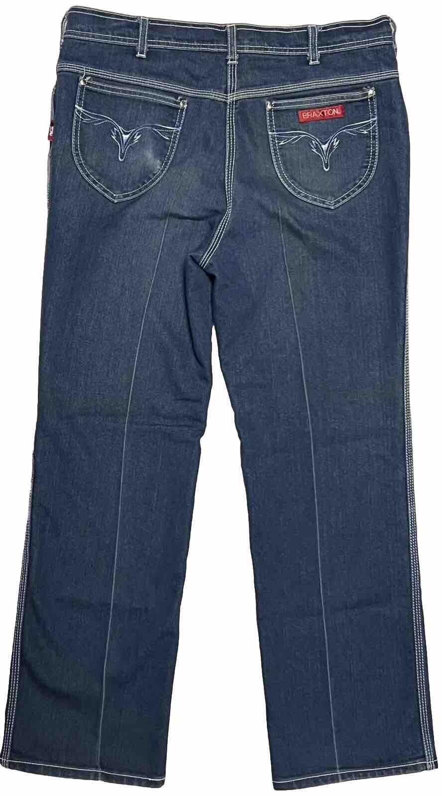 Vintage BRAXTON Stretch Jeans Women’s Hi Waist St. Leg Dark Wash (219)36” X 30”L