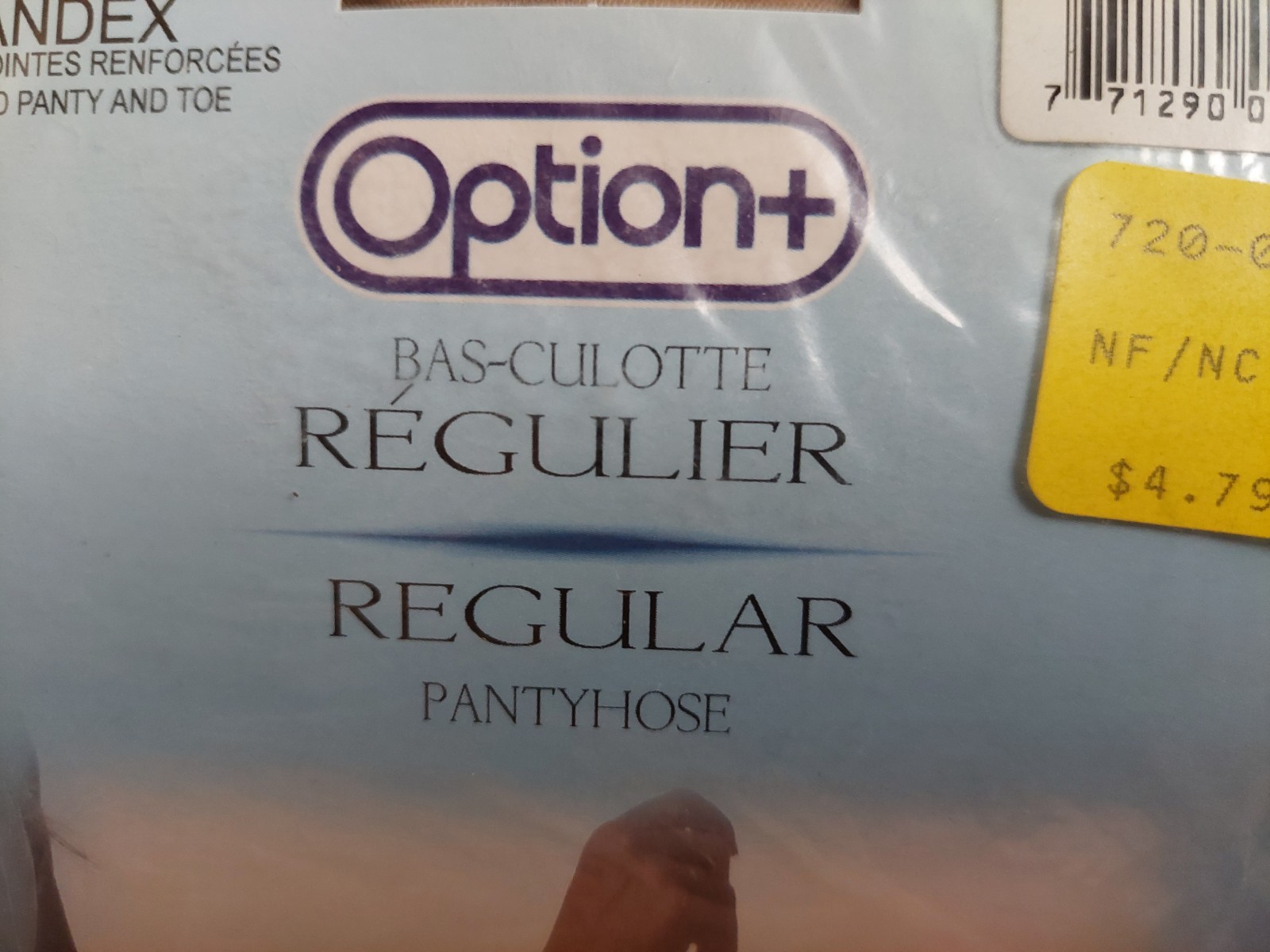 Vintage Pantyhose Option Regular Color Almond Size Average BBN1