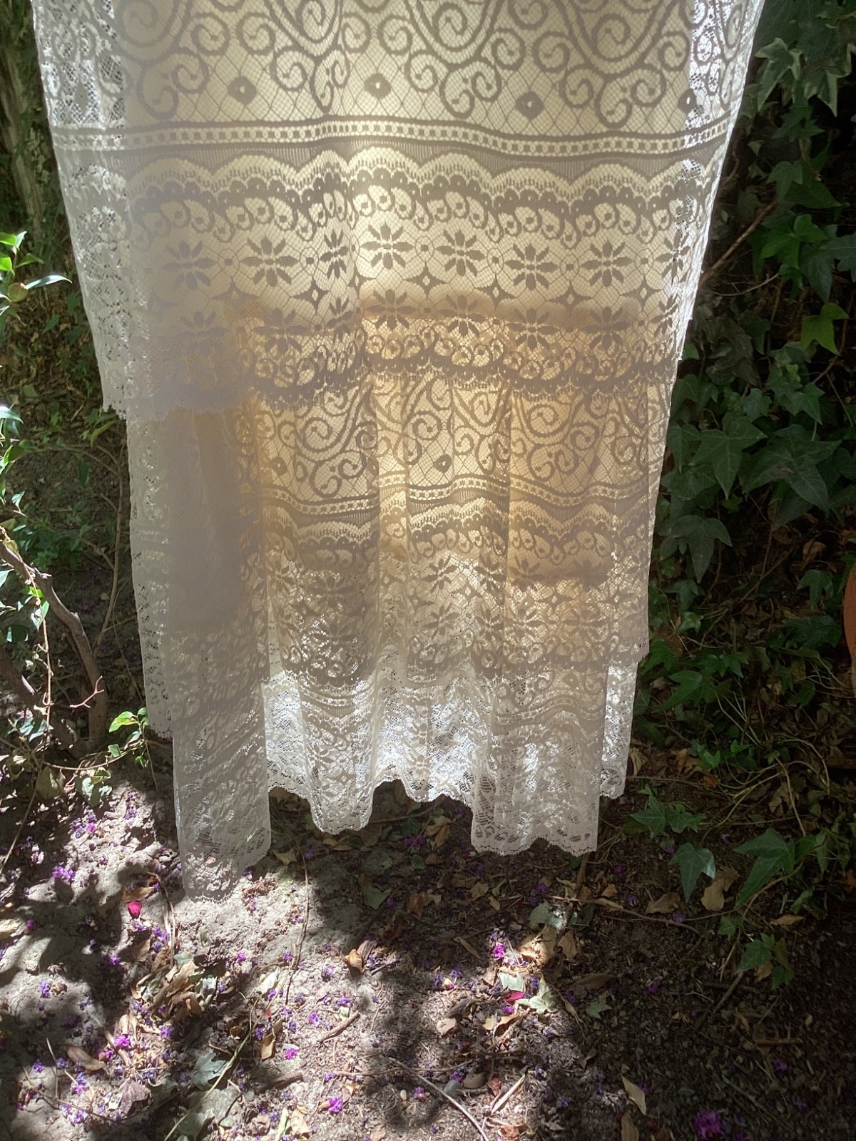 Vintage White Lace Slip Dress W/ Top By GlenRob