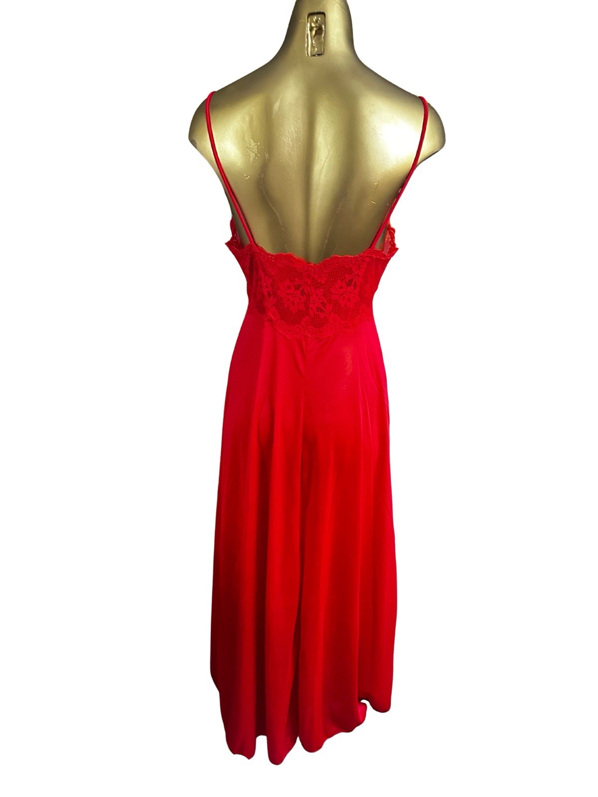 Vintage Olga Frivolous Fancies Red Nightgown Slip Dress – Medium