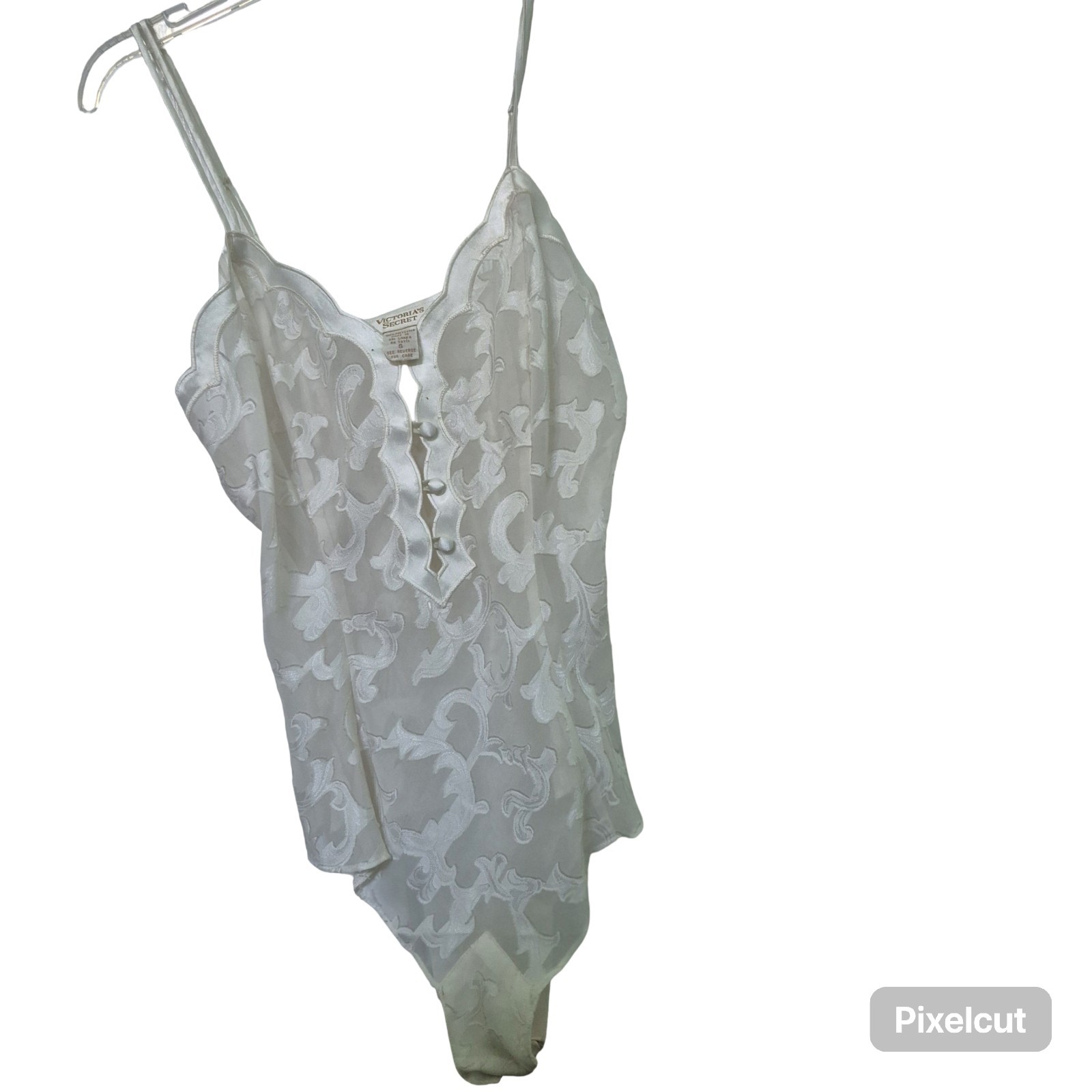 Vintage Victoria’s Secret Gold Label sheer lace 1 Pc Lingerie teddy bodysuit SM