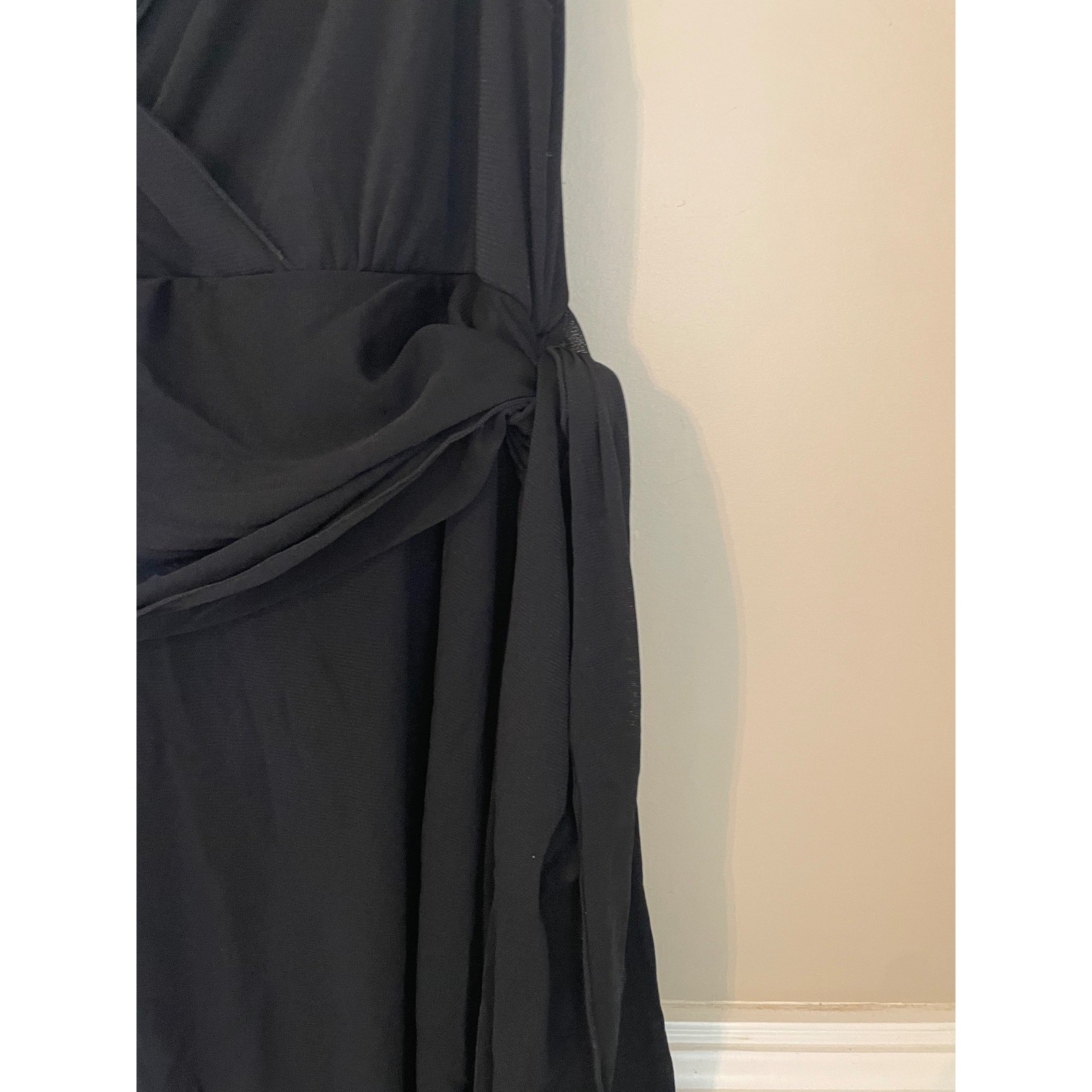 Vtg Max Studio Layered Mesh Sharkbite Lettuce Hem Dress Whimsigoth Size M