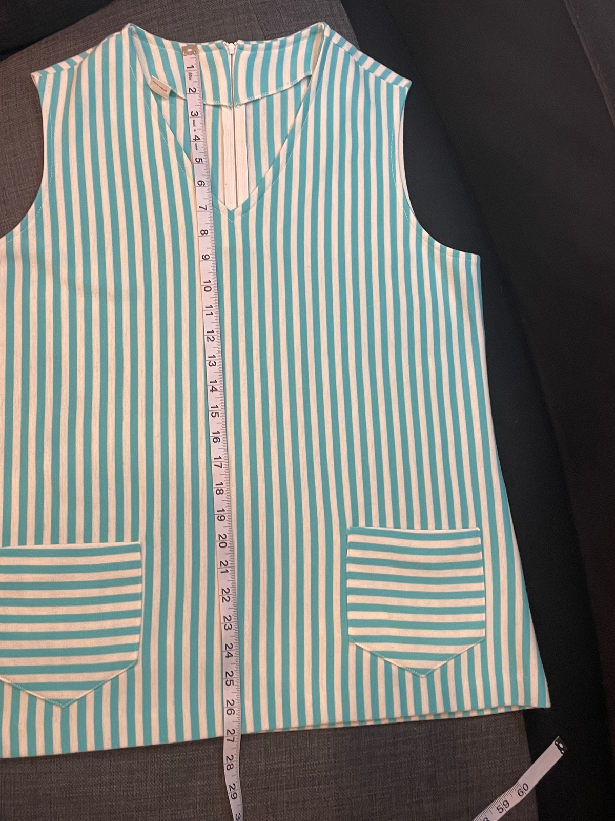 Vintage 60s 70s Large size Beeline Fashions Two Piece Blue White Leisure Suit