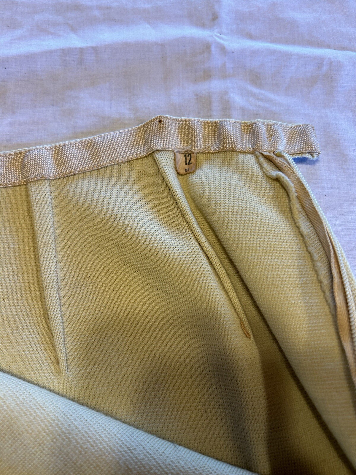 Striking Vintage 50s 100% Wool Butter Yellow Dress & Jacket Set 1950s Dress Suit