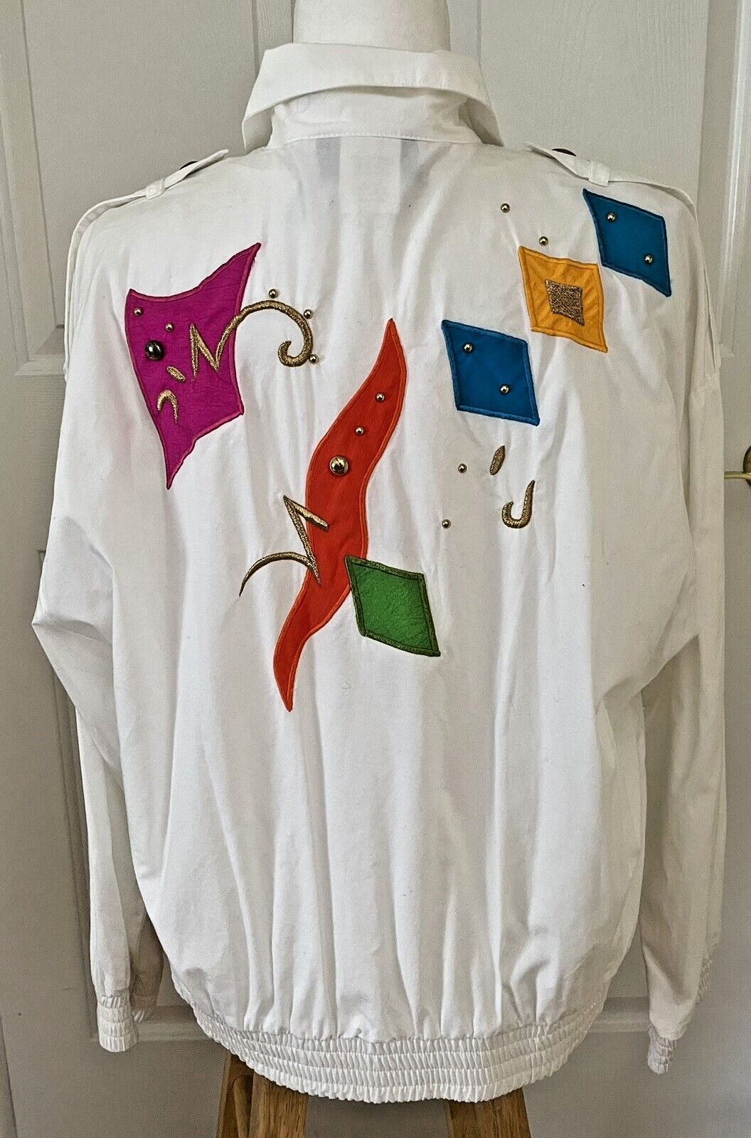 St Germain Paris M Vintage 80s Two-Piece Set T-Shirt Jacket Iconic Print USA