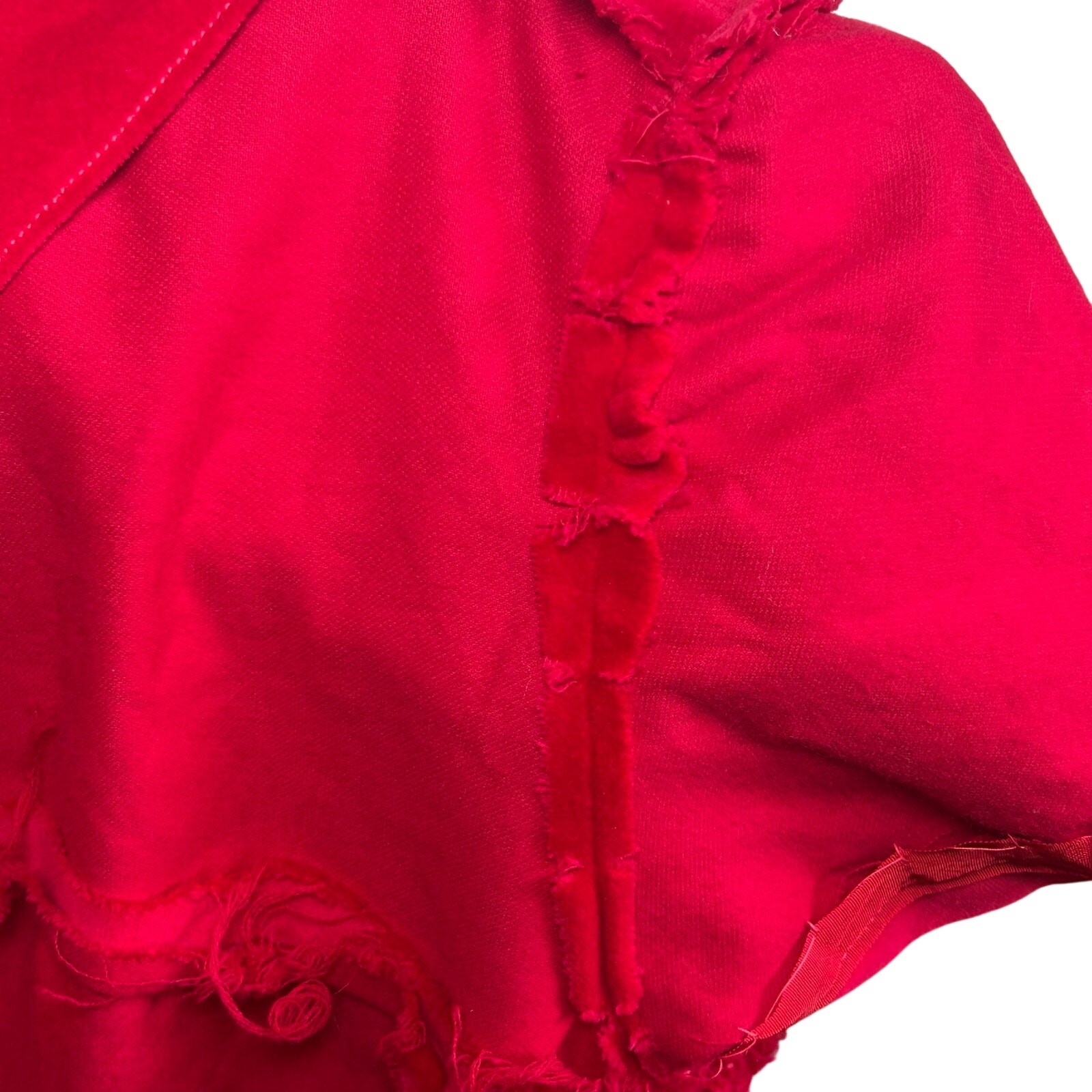 VTG 60s Red Velvet Mini Dress S Keyhole Bespoke Babydoll Glam Twee Retro Mad Men