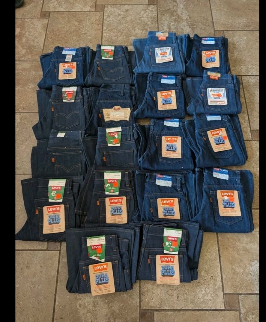 VTG 70s Levis Big Bell Student Jeans Orange Tab USA LOT OF 15 NOS
