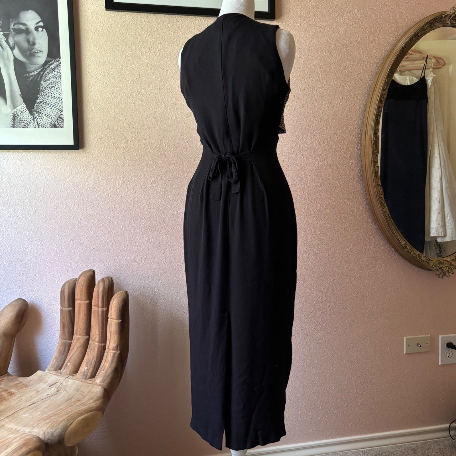 Vintage 80s / 90s Gingham Miss Honey Teachercore Maxi Dress
