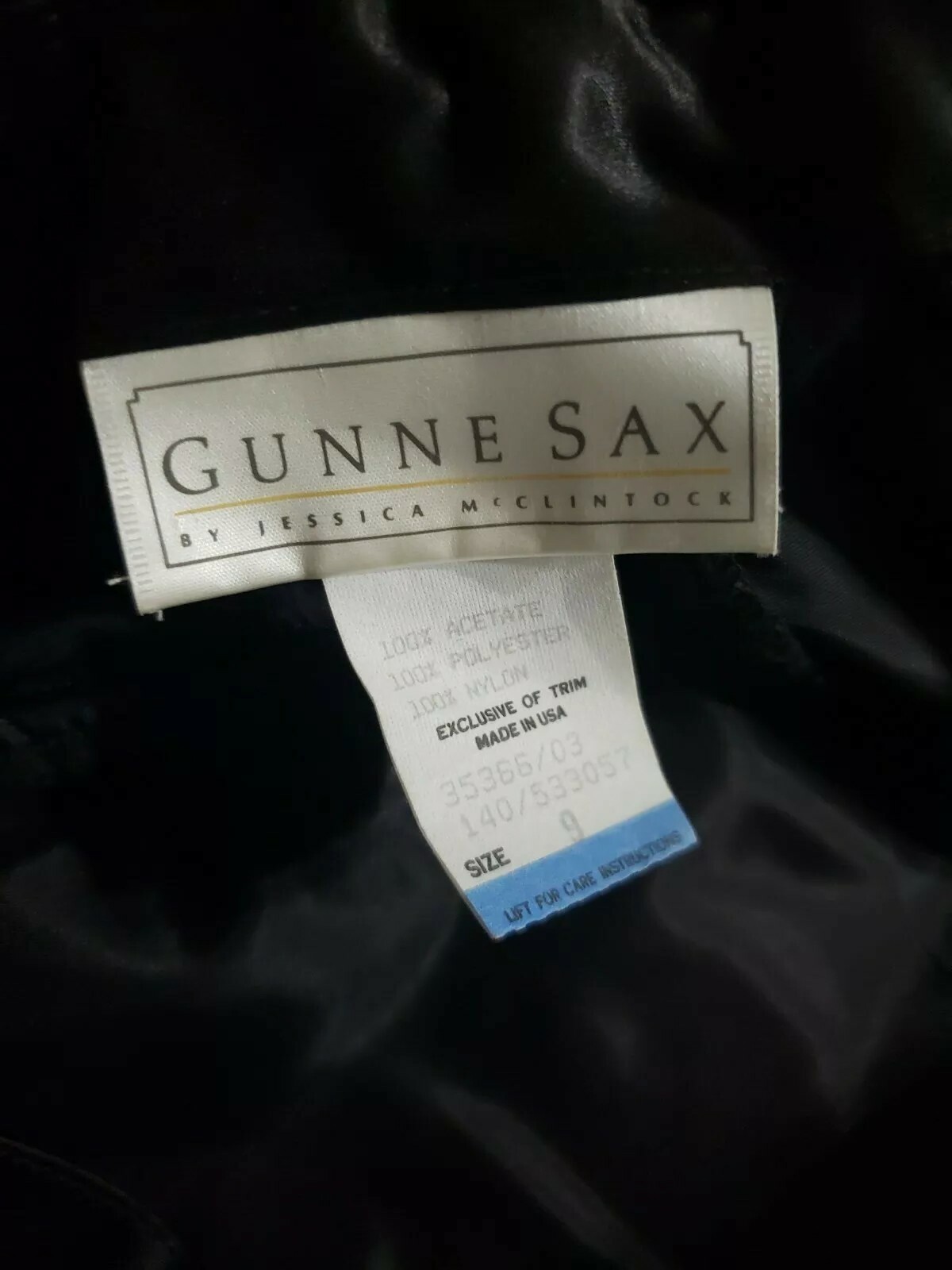 Vtg Gunne Sax 9 Black Scarlet Lace Tulle Velvet Gothic Halloween Party Midi Dres