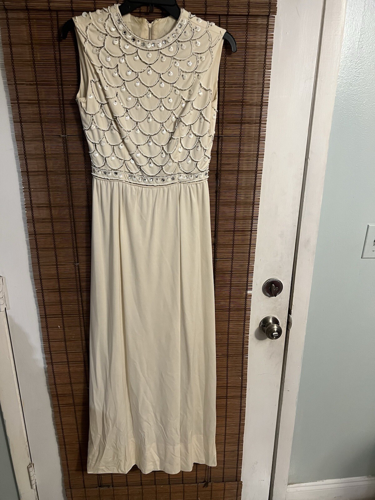 Vintage 1950s Ceil Chapman Metallic Striped Designer Dress – Size Small