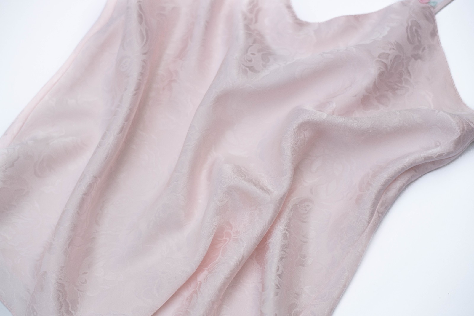 Vtg Y2K Erika Taylor Cami Top M Floral Satin Jacquard Romantic Dainty Coquette