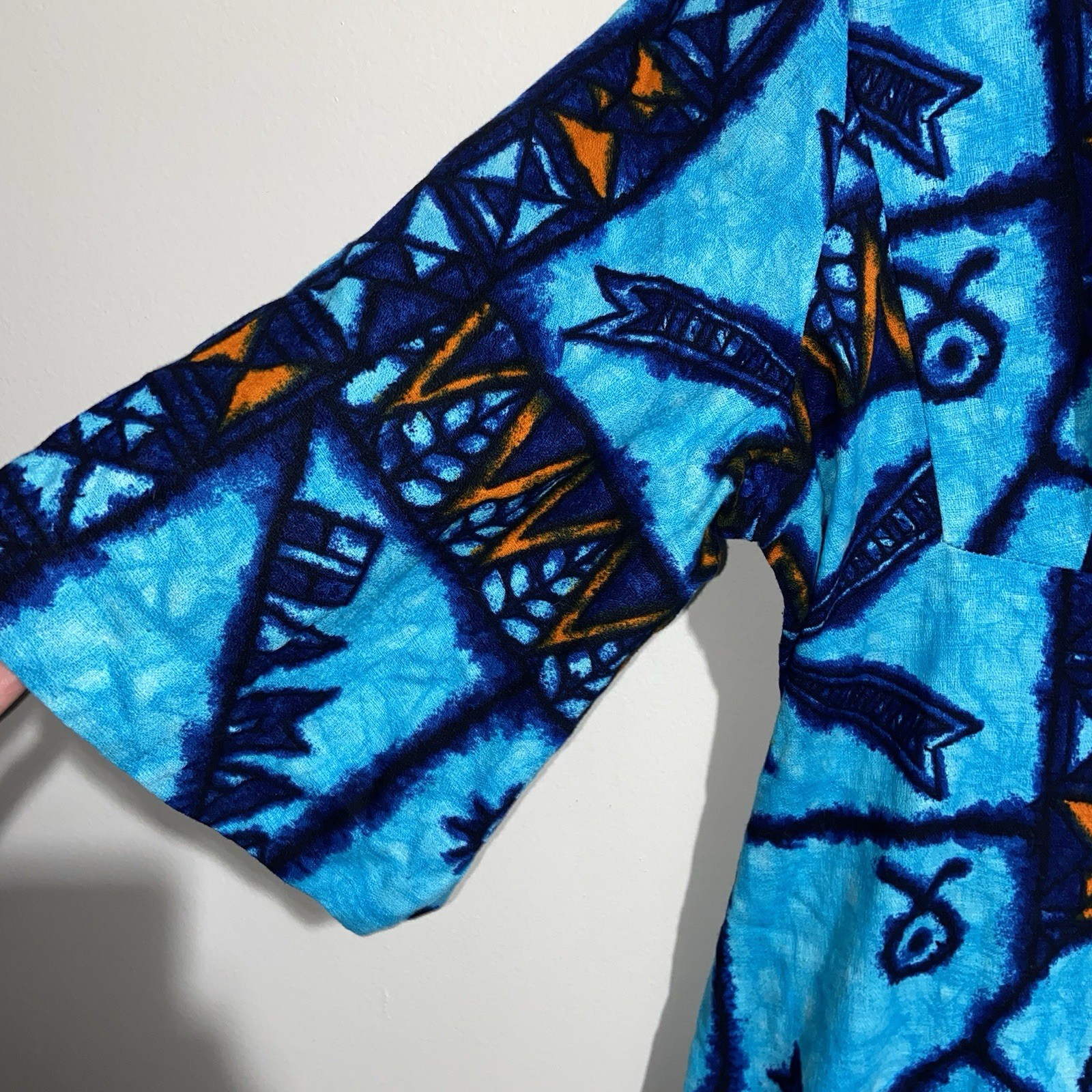 Ui-Maikai Dress Womens Medium Hawaiian Vintage Maxi Thick Barkcloth Tropical