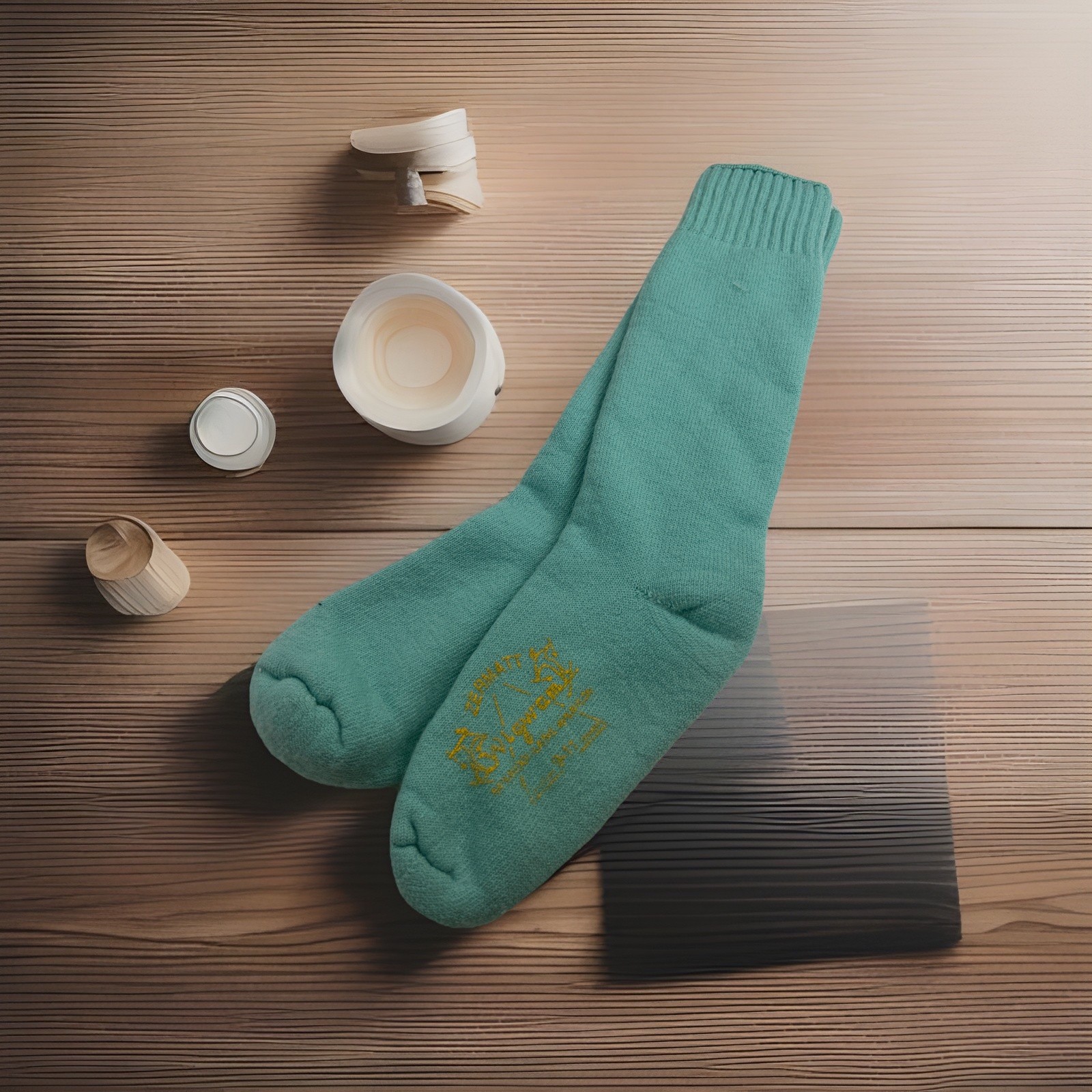VTG Womens Socks Wigwam NOS 90s Zermatt Over The Calf Turquoise 7-9 USA