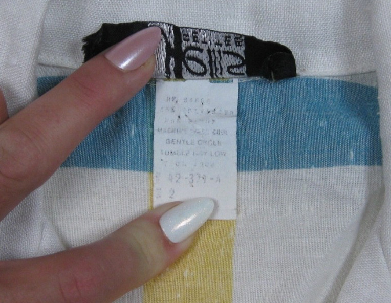 Vintage 80s does 50s J. Ellis Midi Day Dress (M) Plaid Housewife Collar