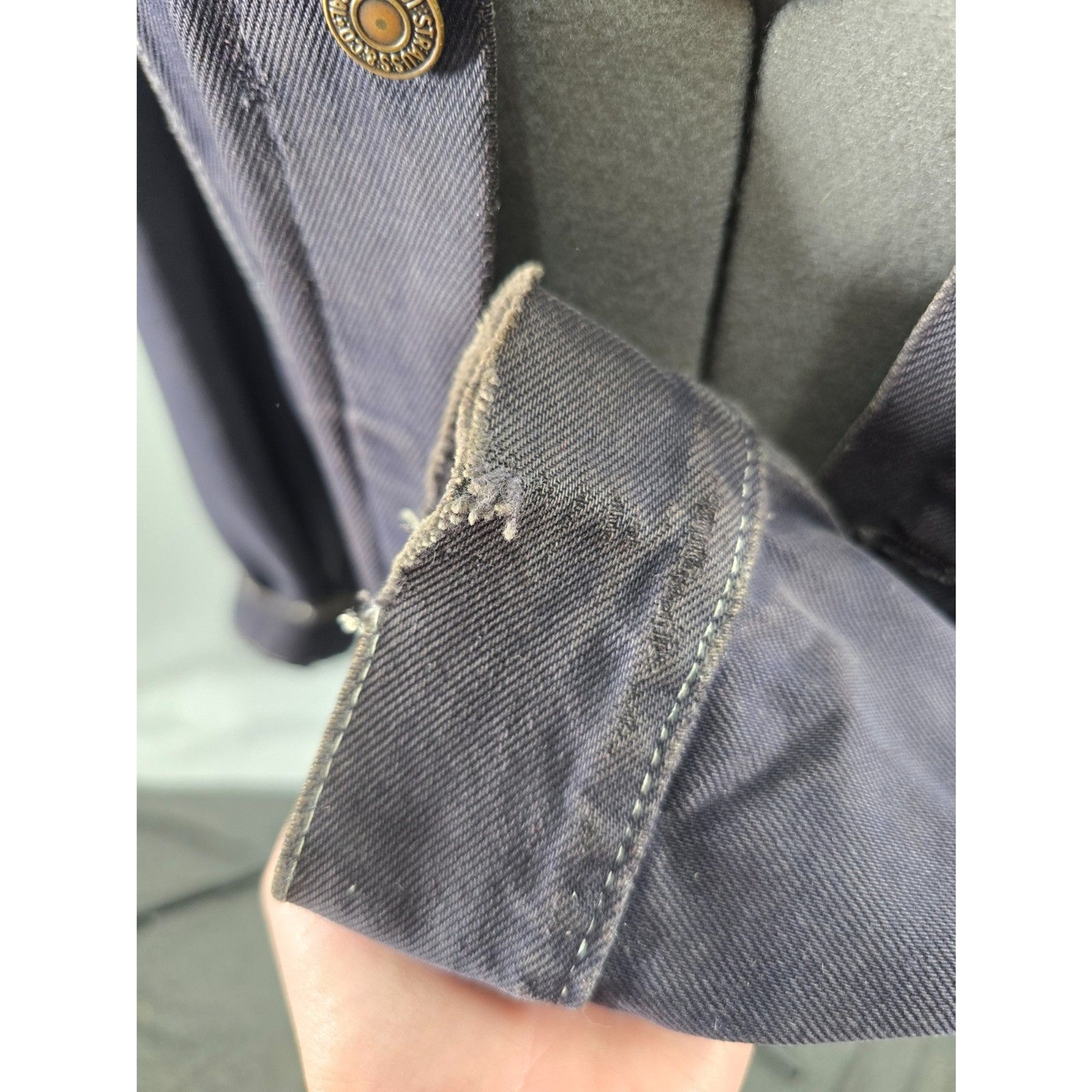 Custom Distressed Denim Levis Trucker Jacket Jean 90s Grunge Patchwork Painted