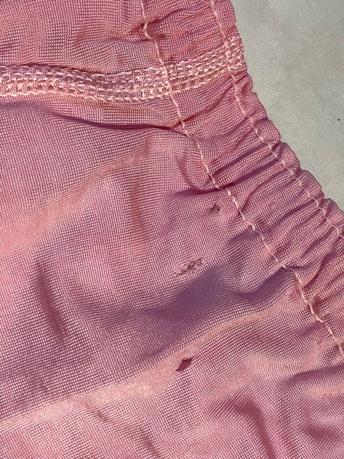 Vintage pink Tap Pants lace Briefs bloomers XL granny Rayon knit Pettipants 50s