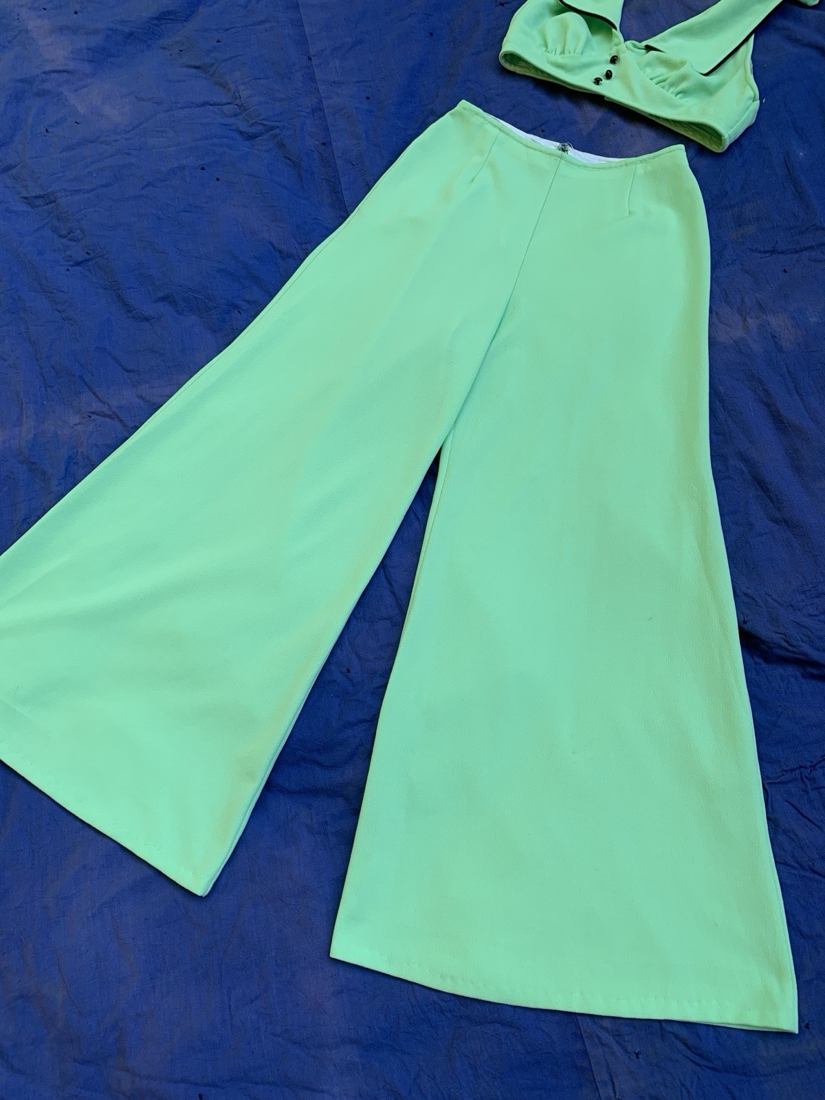 1970’s Mint Two-piece Flared Halter Top Set