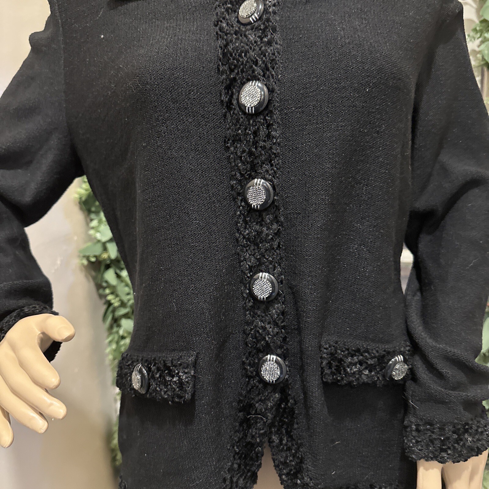 Vintage J.S.S. Black Button Up Cardigan