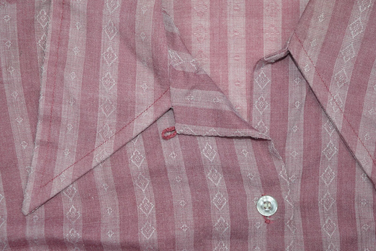 Vintage Loop Collar Shirt Womens L 36 Purple Striped Western Jeanie Blue Bell