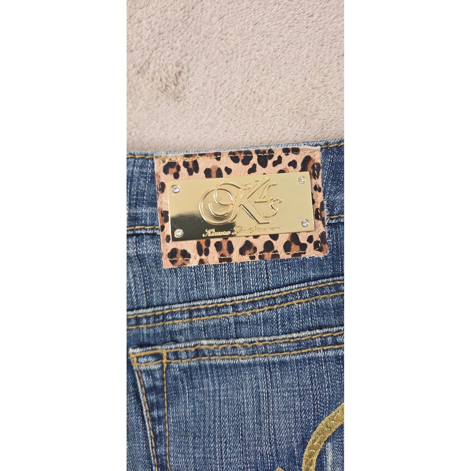 Vintage Y2K Baby Phat KLS Kimora Lee Simmons Denim Skirt 30(33) Blue New $150