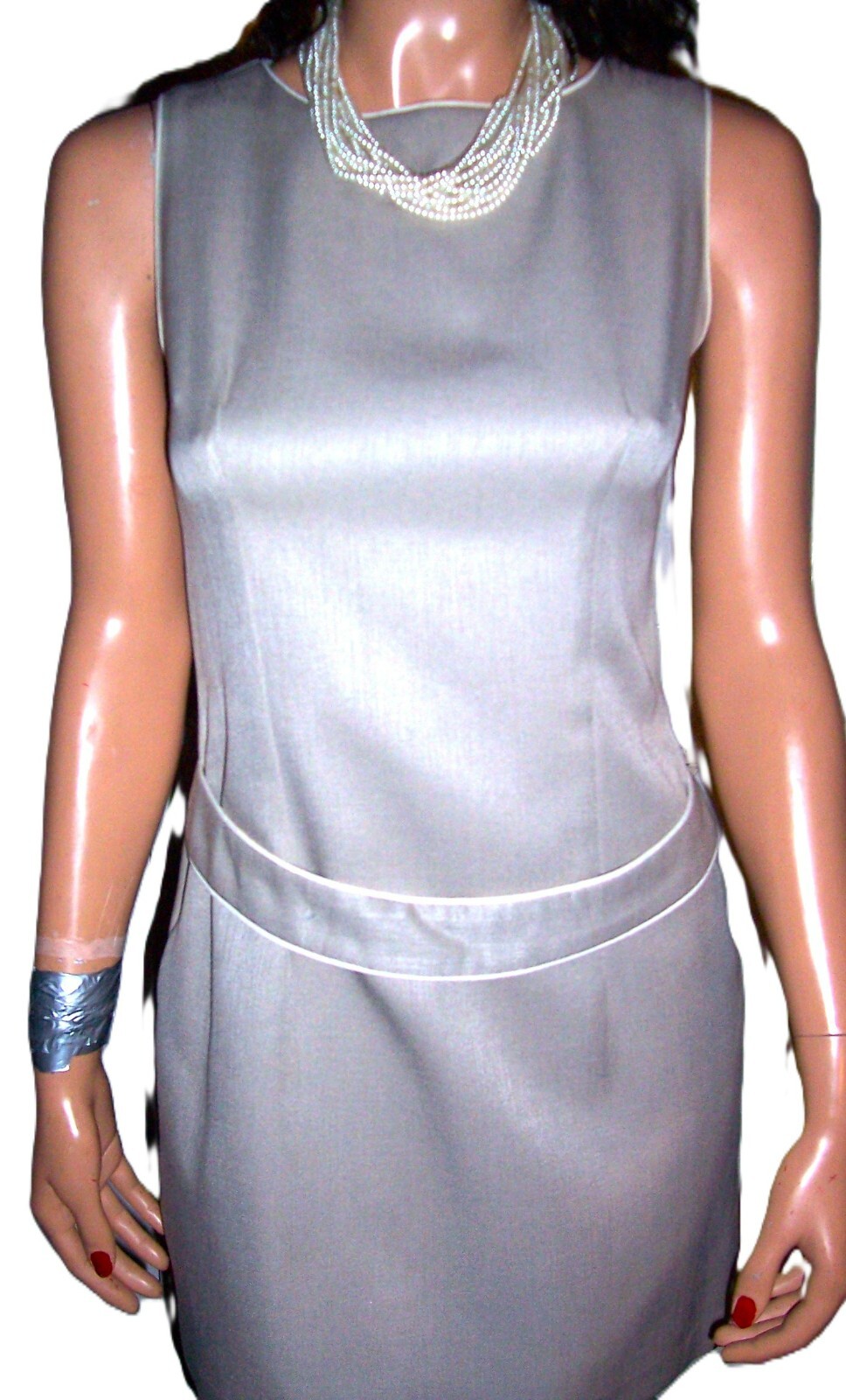 Vintage Jay Jacobs Beige Sheath Dress S