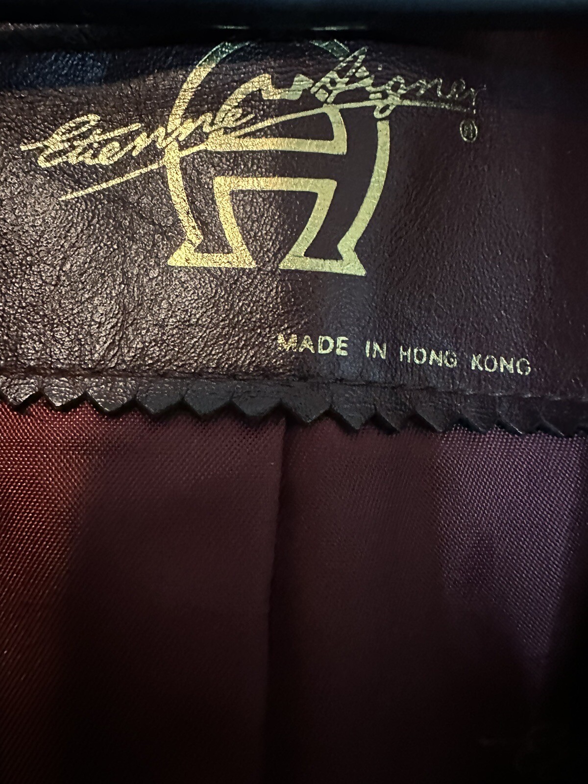 ✨Vintage Etienne Aigner Leather Coat Jacket Size 6, Burgundy Excellent Condition