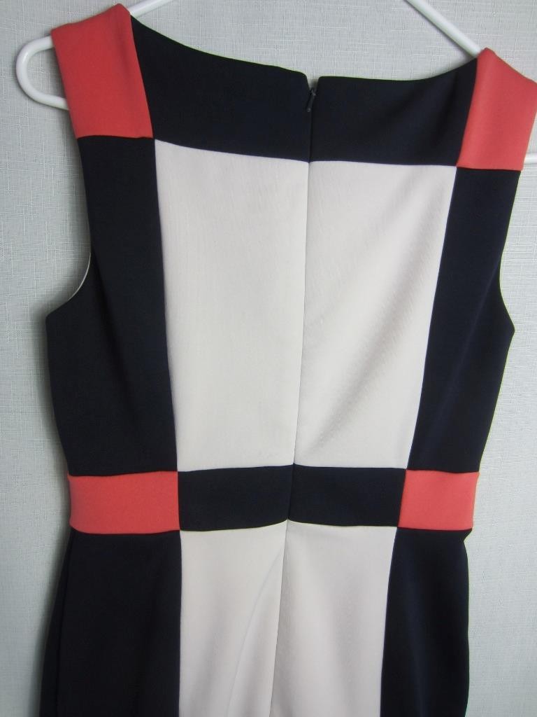 Vintage Mod Dress Maggie London Geometric Shift Size 6 Retro