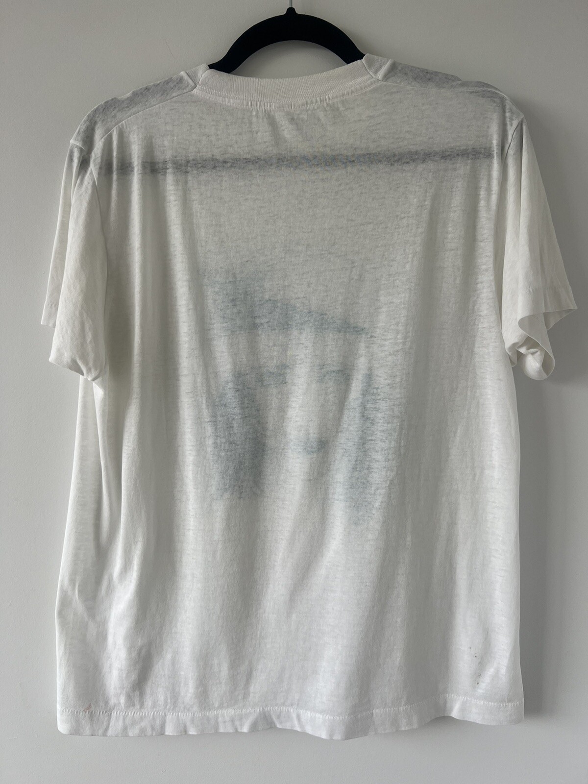 VINTAGE 80s Soft Thin Edgy Glamour Girl New Wave T-shirt – Unisex White