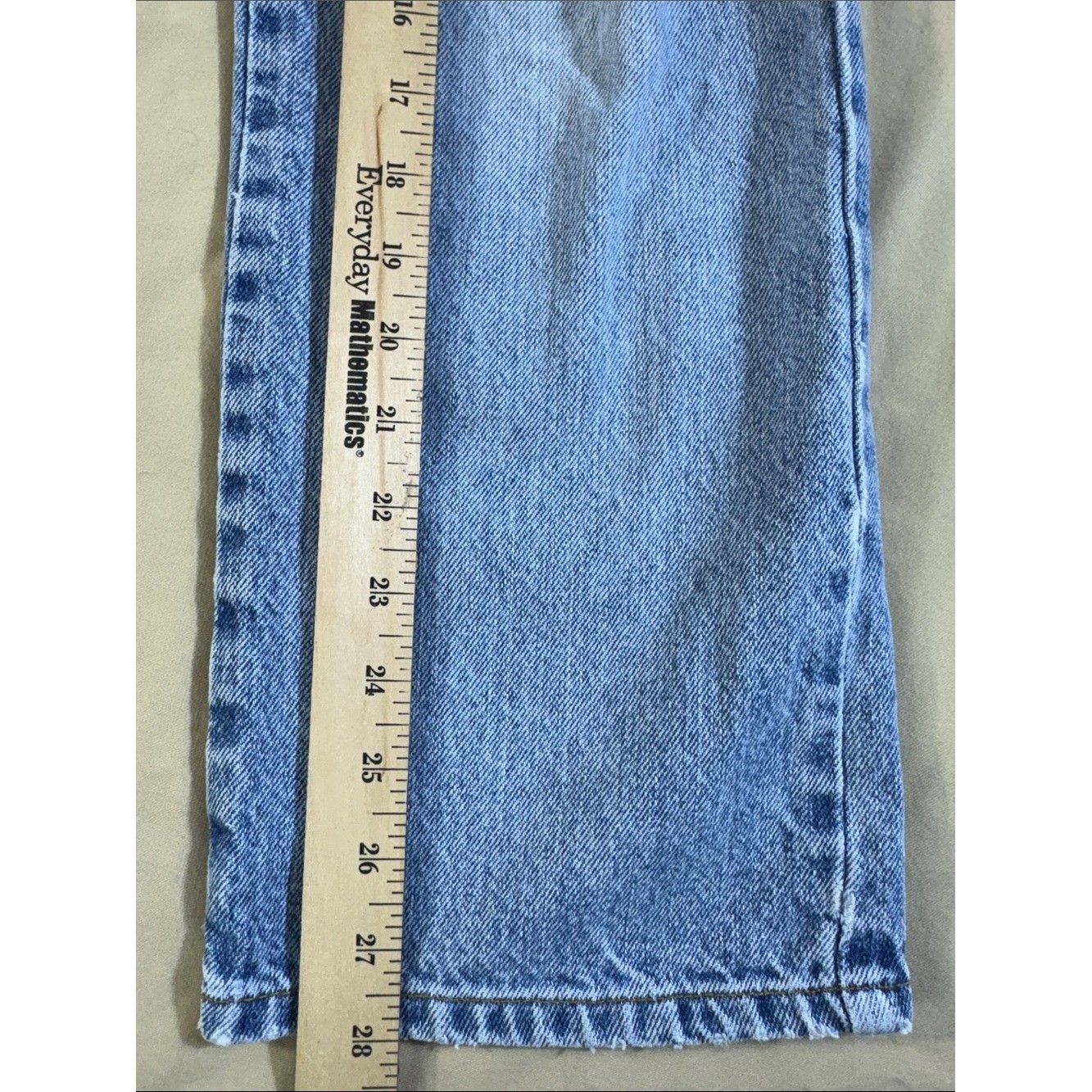Vintage 90s Express Bleus Bootcut Light Wash Rigid 100% Cotton Denim 5/6S Petite