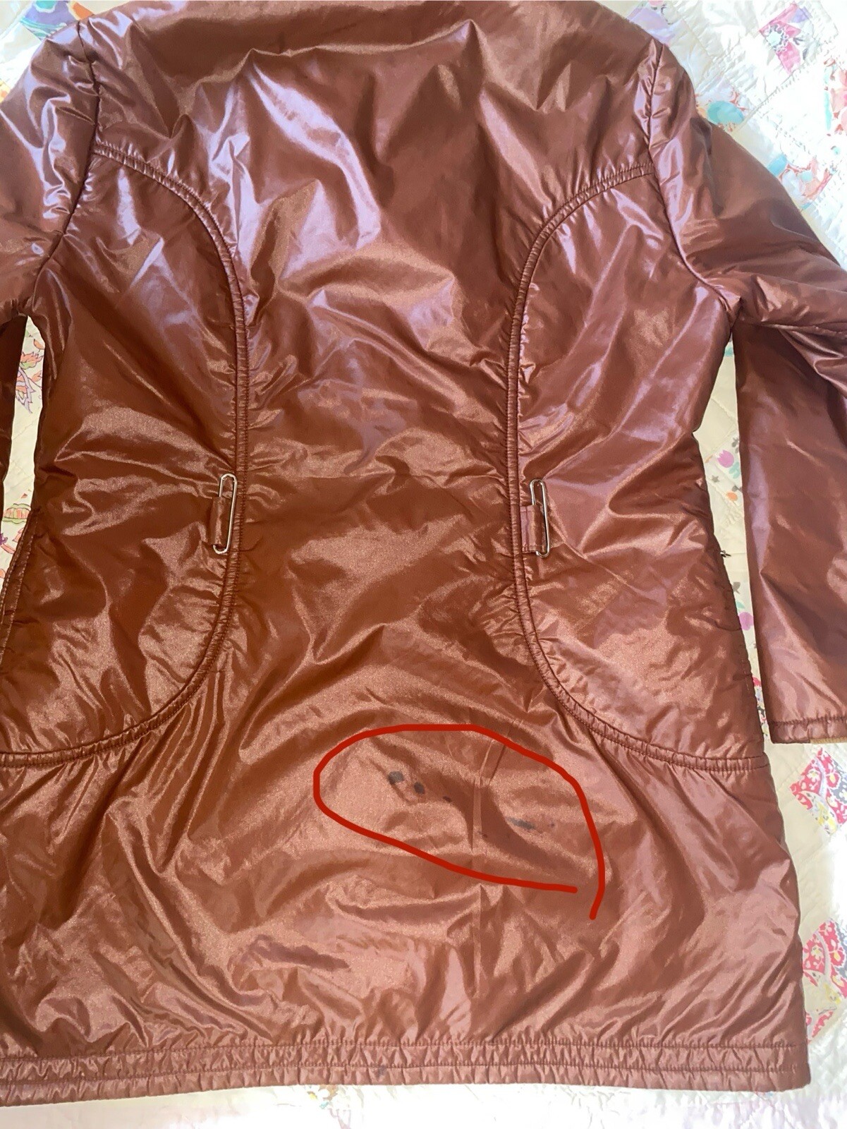 Vintage Roffe Brown 70s 80s Ski Puffer Coat Jacket Zip Up Insulated Womens Large