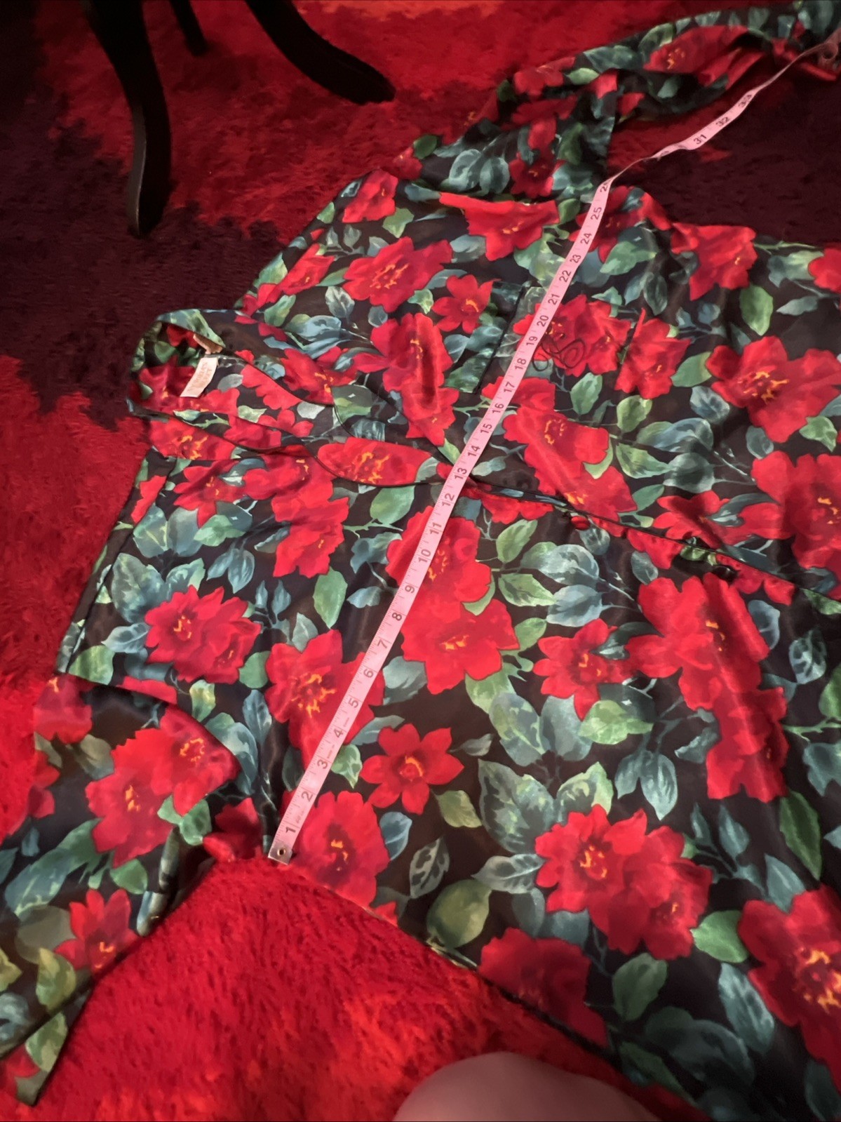 Vtg VICTORIA’S SECRET Gold Label Night Sleep Shirt Chemise Gown Floral XL