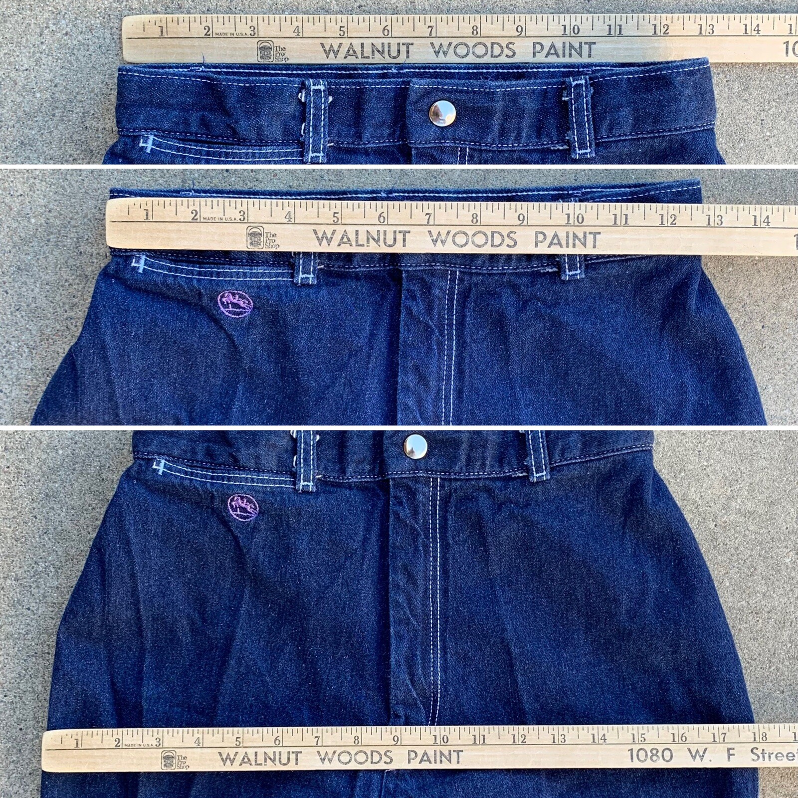 Lord Isaacs High Waist Jeans Talon Zip Embroidered Western Pockets 70s 80s Vtg