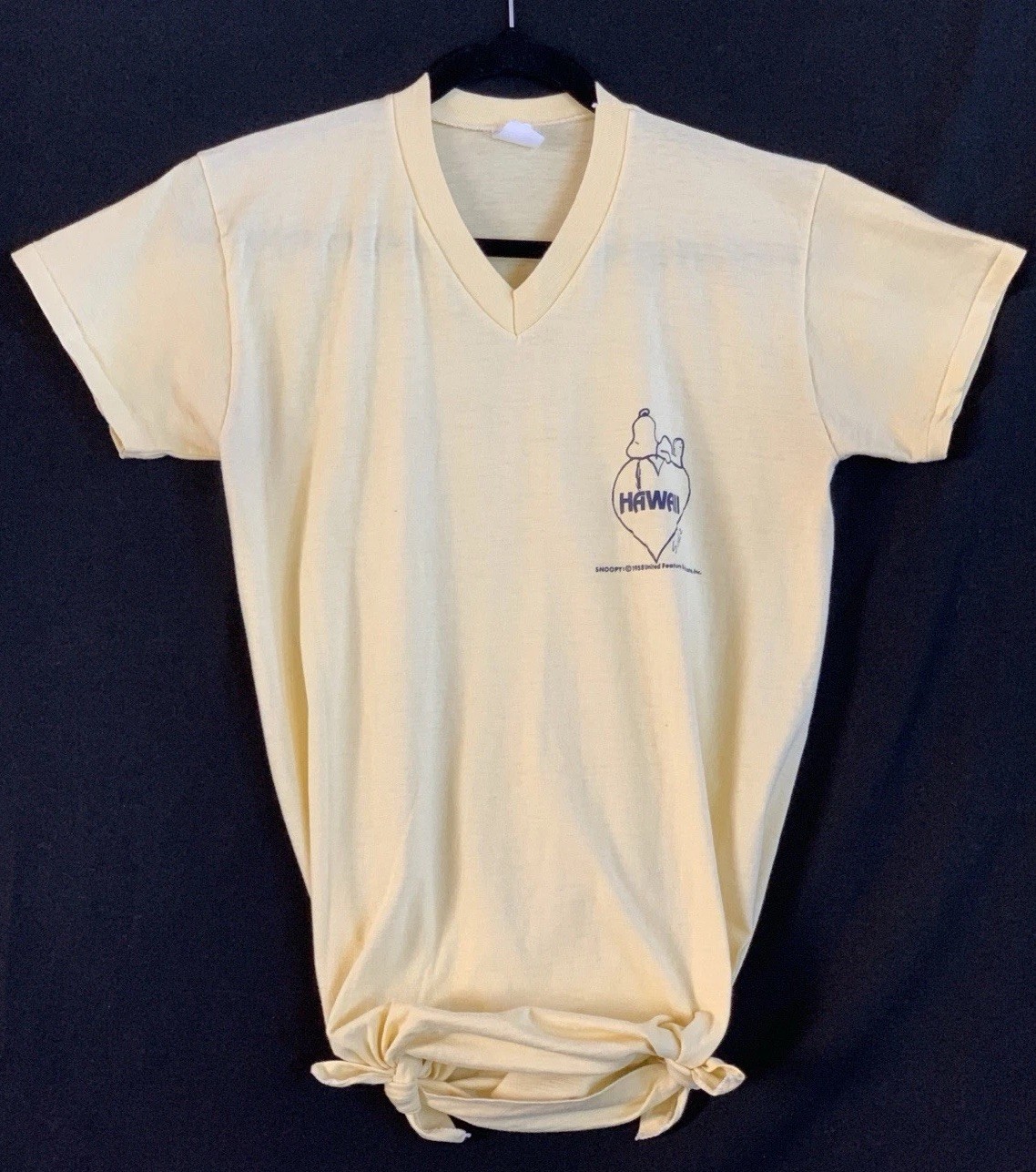 Vintage 1958 Women’s Snoopy Heart Hawaii T-shirt With Side Ties – cotton – S/M