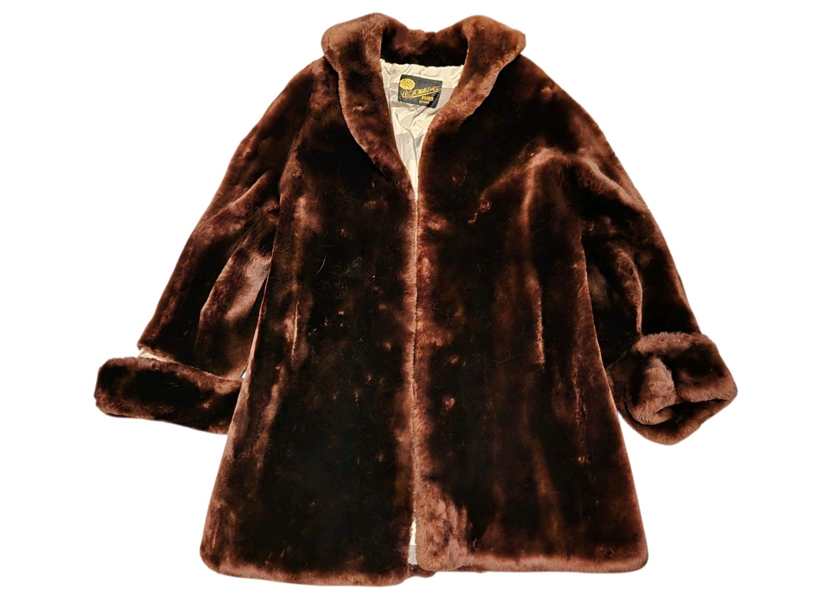 Vintage 1940s/1950s Full Length Fur Coat By H Miller Furs – Detroit, Soft