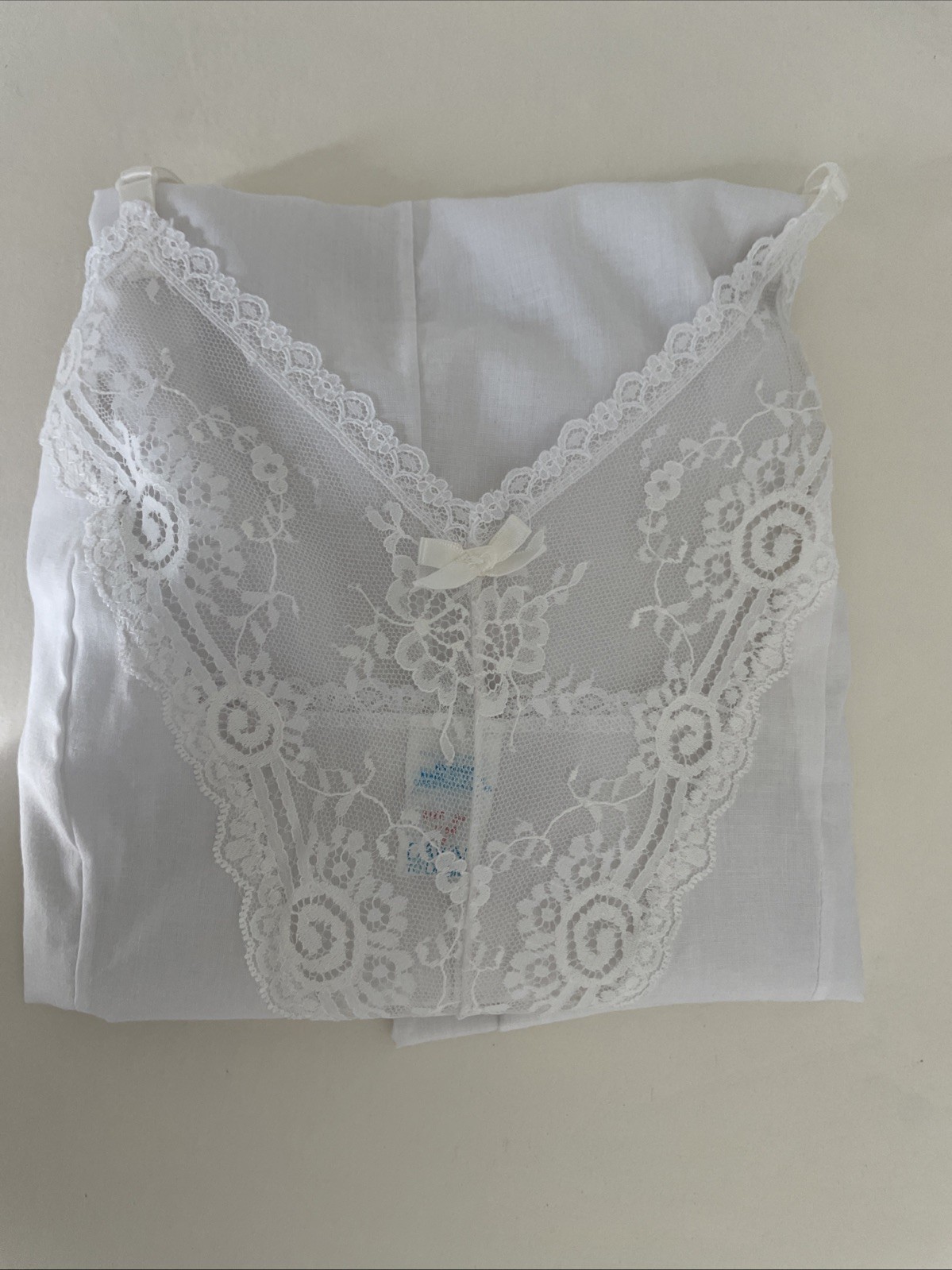 Vtg Dawn to Dusk Slip Cotton/ Polyester w Lace USA