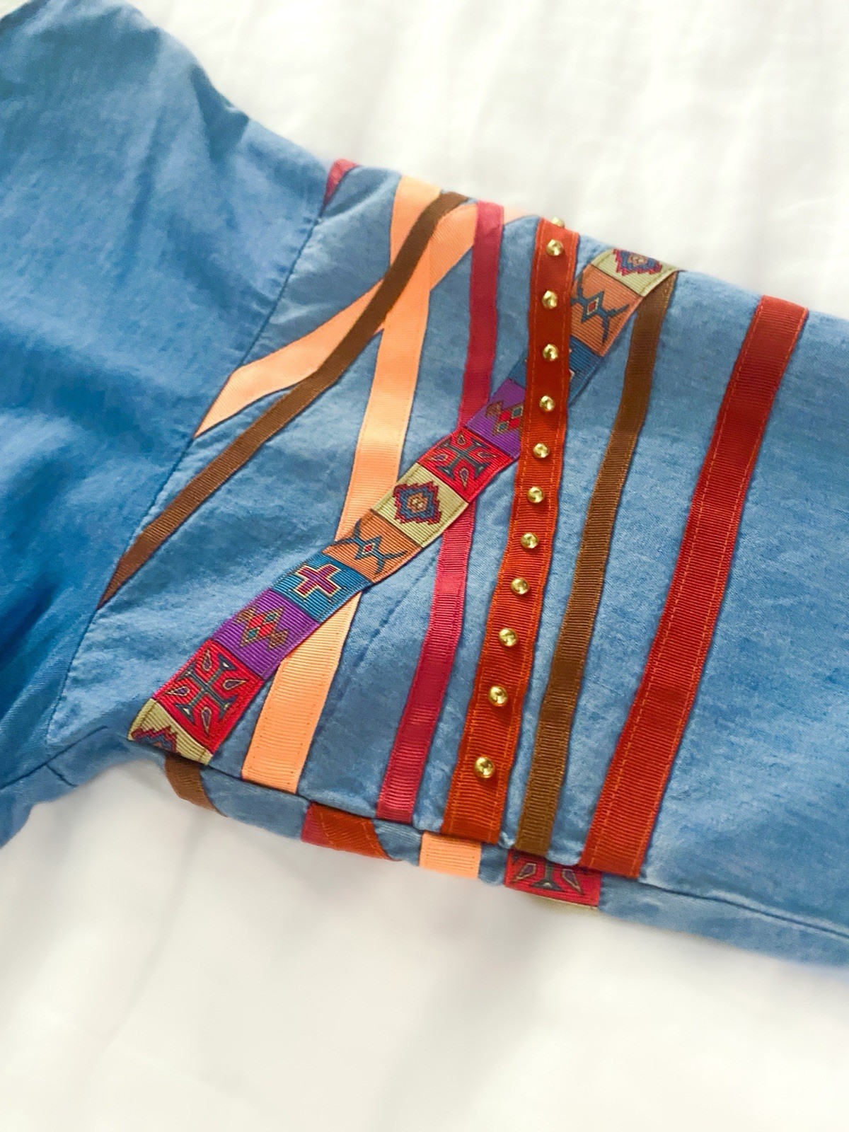 Alfredo’s Wife Dress XL Vintage Indigenous Native Appliqué Boho Rare Eccentric
