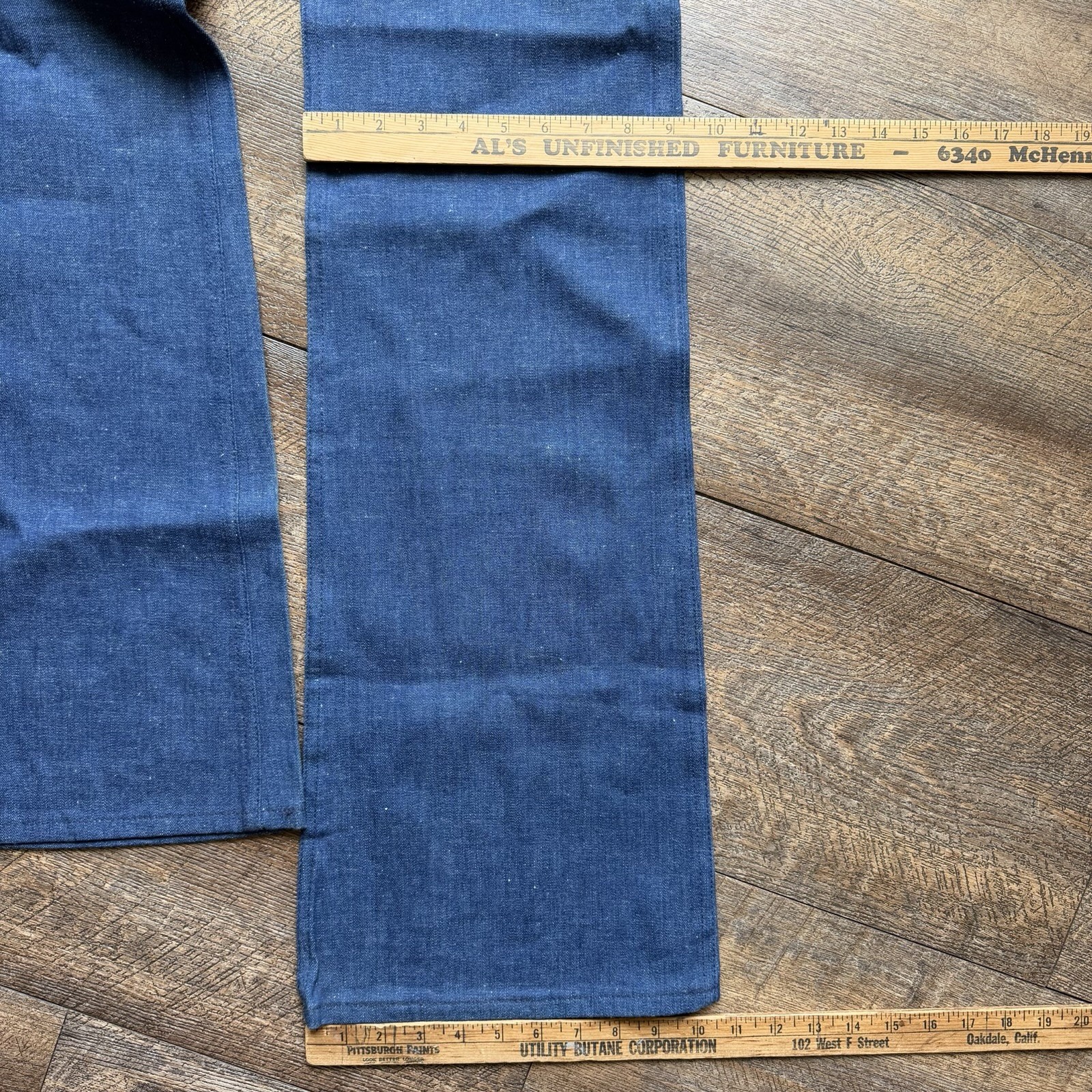 NWT Vintage 1970’s Womens 29” Cheap Jeans Deadstock 100% Cotton Blue Flare Jeans