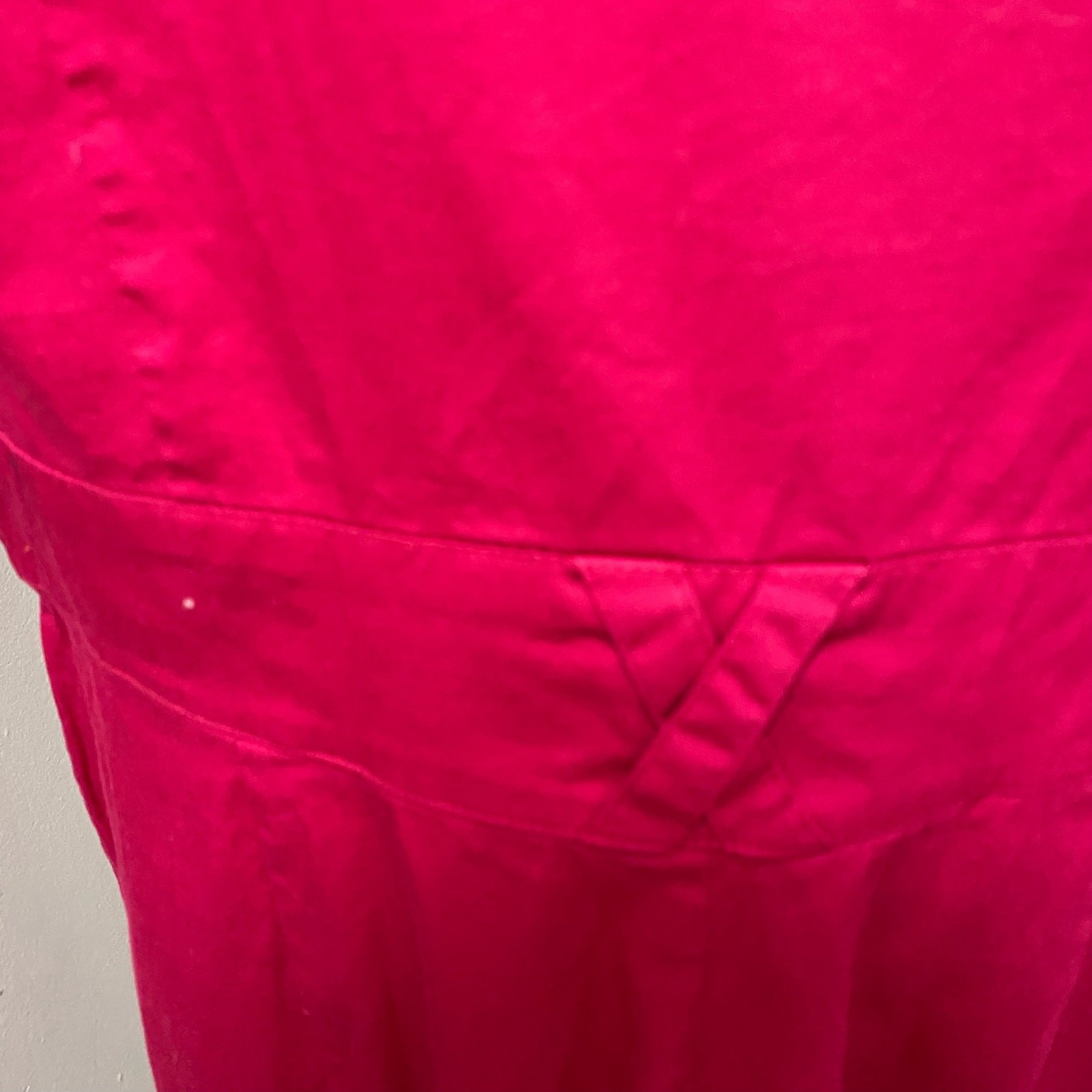 Vintage Robbie Bee Mini Dress Size 12 Fuchsia Pink Snap Closure Collared 1980s