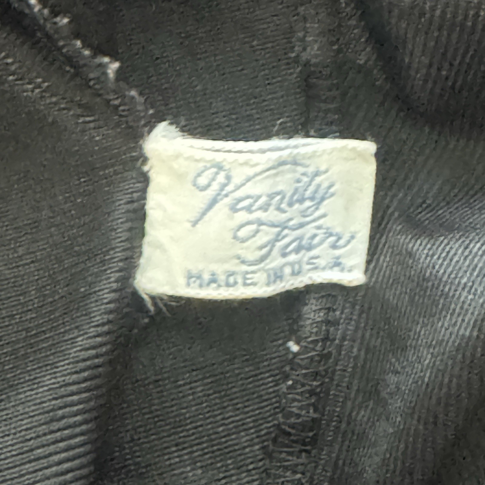 VTG 1960s Vanity Fair Slip Womens 34T Black Nylon Lace Lingerie Sissy Boudoir