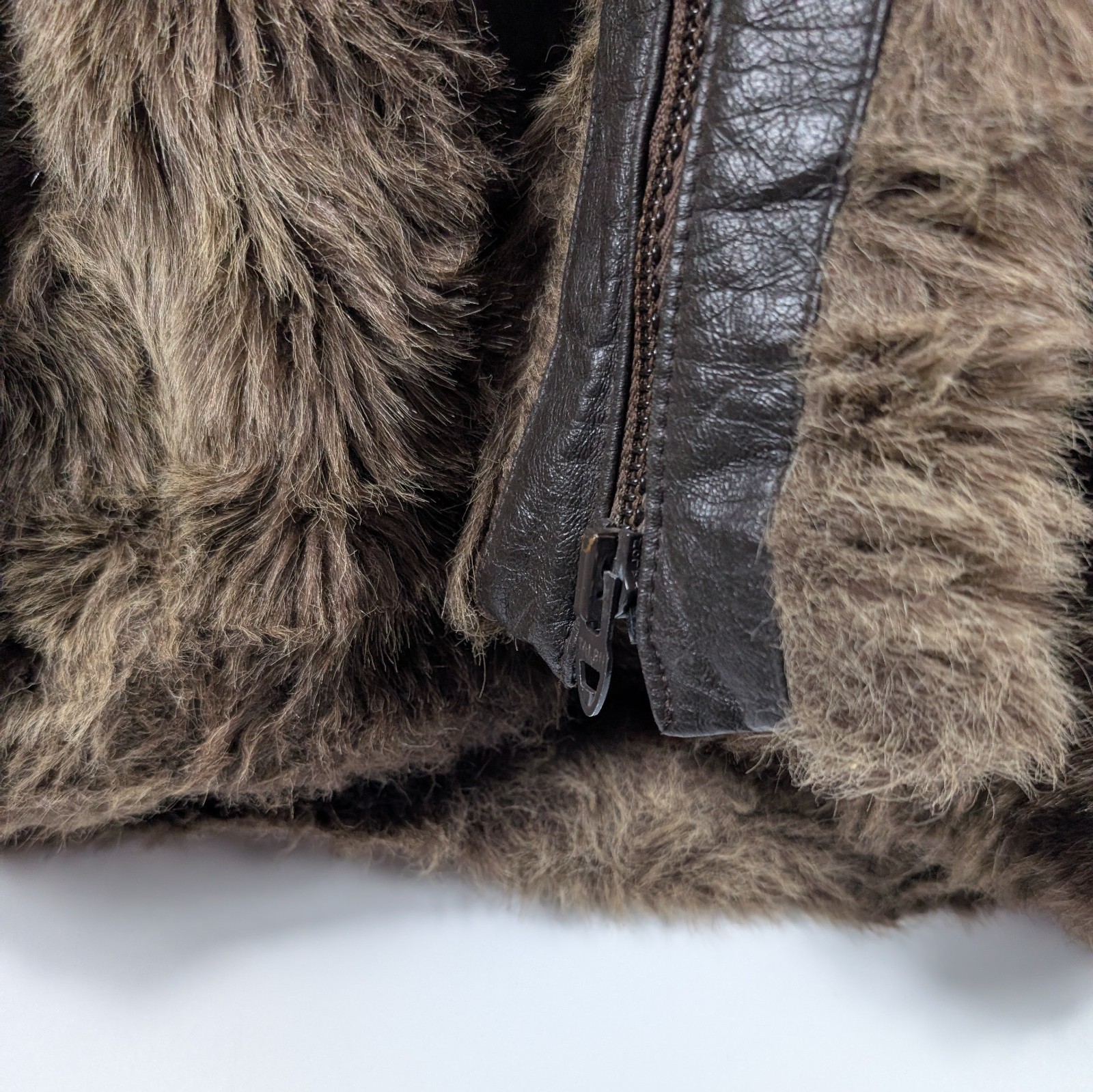 VTG Cooper Sportswear Faux Fur Jacket Hooded Boho Penny Lane Coat 70s 80s USA L