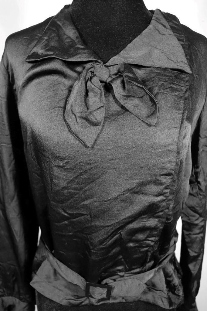 Rare Antique 1920’s French Silk Satin Blouse Size Medium Excellent Condition
