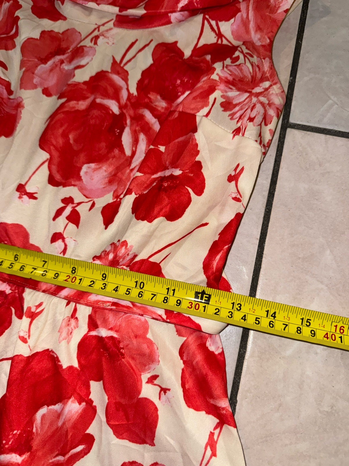 Vintage 70s Red Floral Maxi Dress XS Cowl Neck Long Sleeve Mod Boho Glam Swing