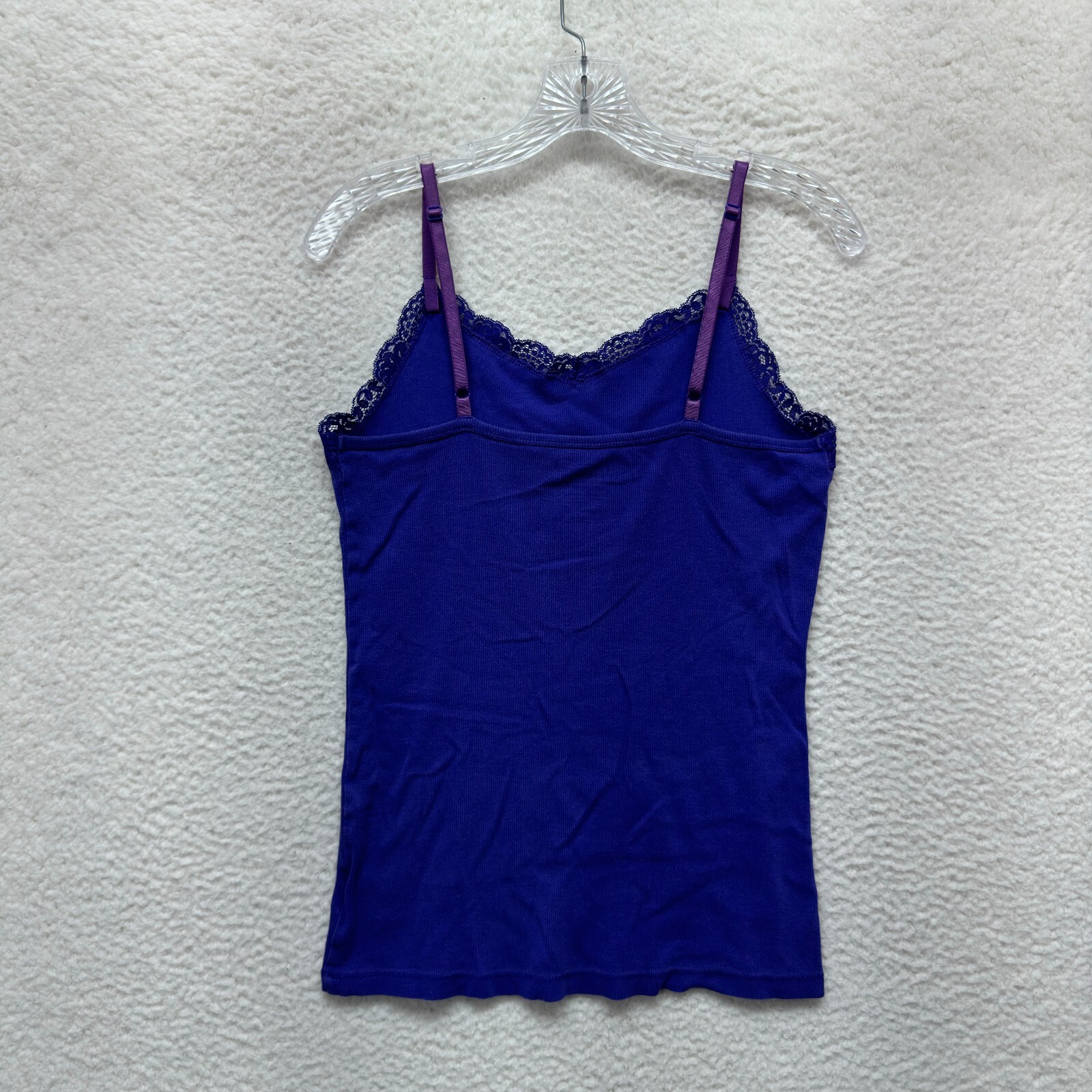 Y2K Vintage Fairy Grunge Whimsigoth Camisole Tank Top L Large 12 14 Purple Lace