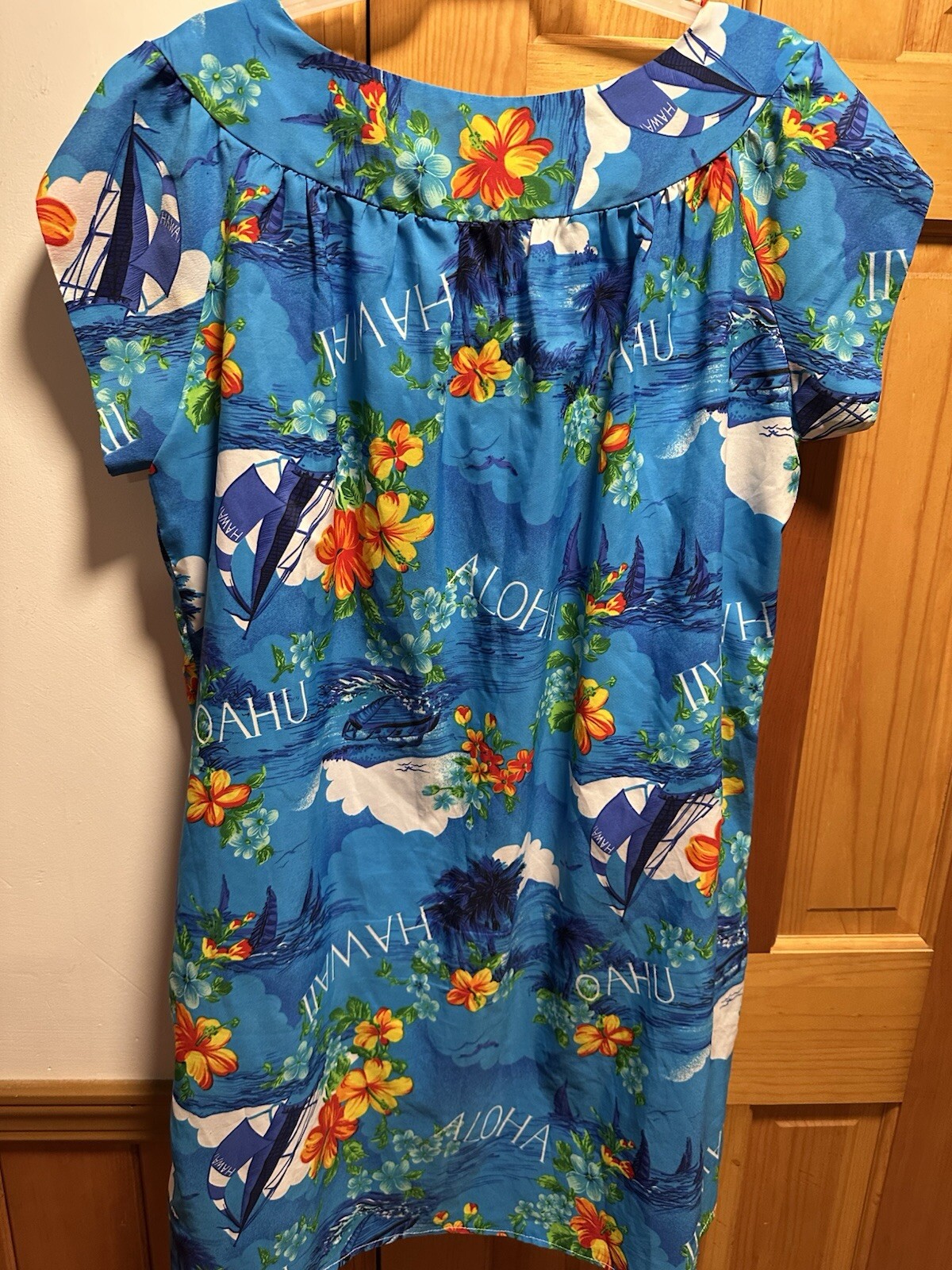 Hawaiian Dress MuMu Vibrant Floral Luau Tropical Beach Size XL