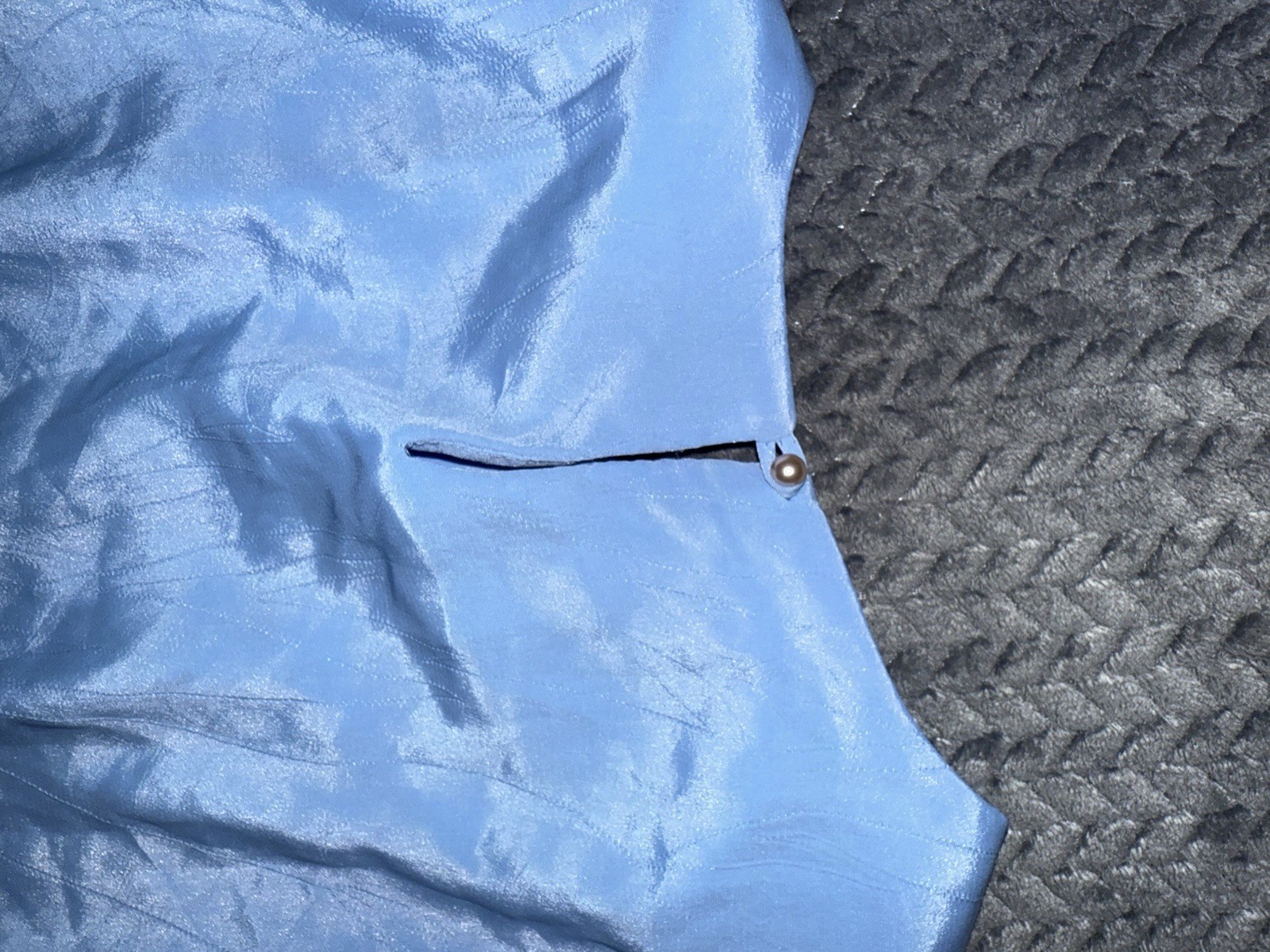Vintage 80s Periwinkle Blue Midi Dress Pellini Petites by Von Bramlett Size 5/6P