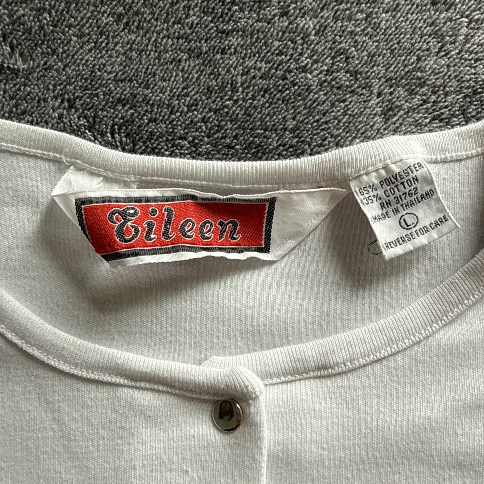 Vintage Eileen Color Block Top snap collar Women’s Size L