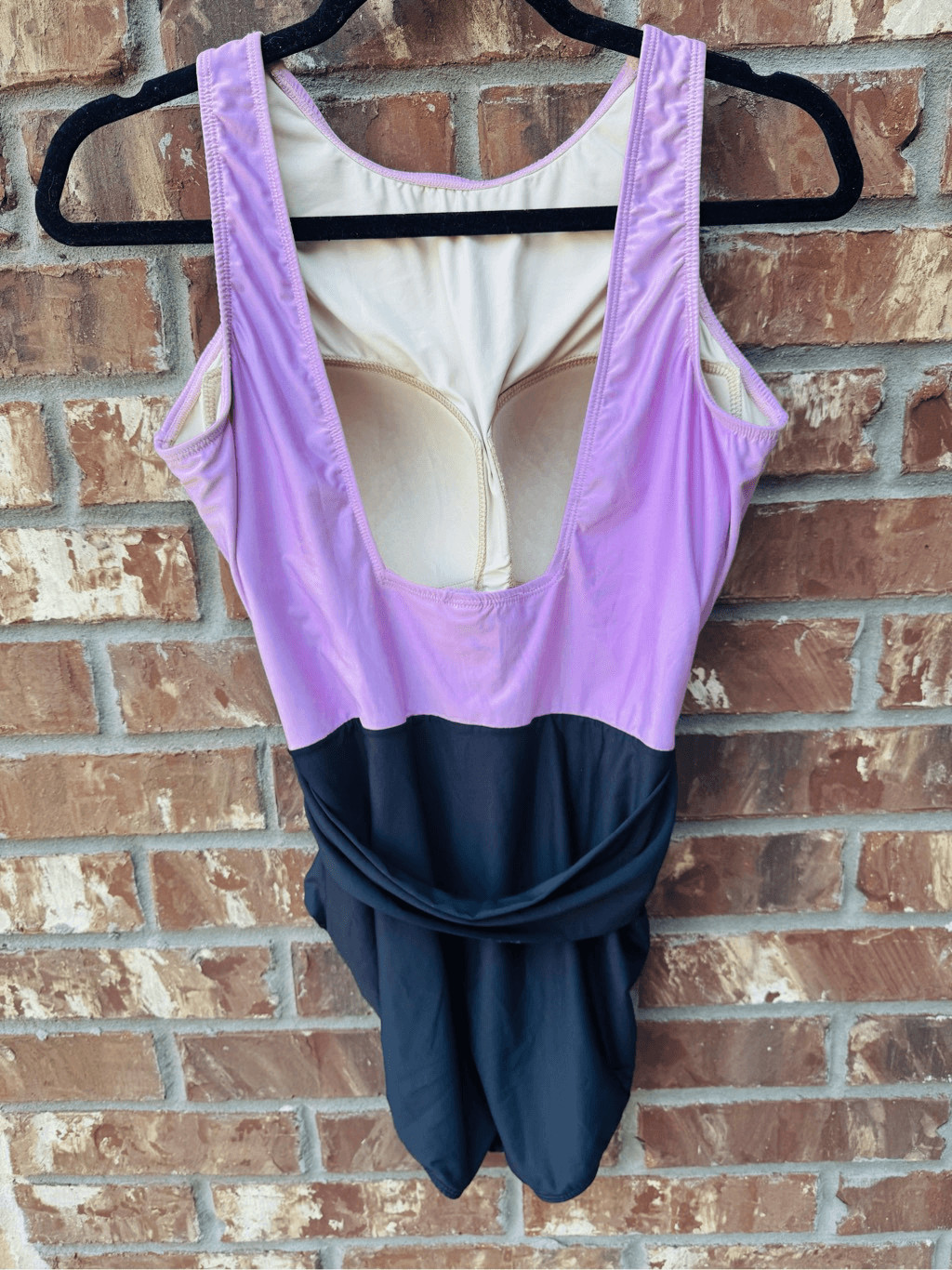 Eliza sweamwear one piece size 14 new without tag purple and black color in exce