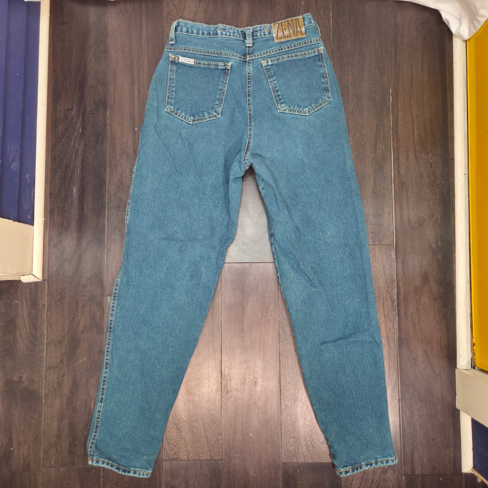 Vintage Zena Denim Jeans Women Size 10 Missy (27×32) Taper Leg 80’s USA Cotton