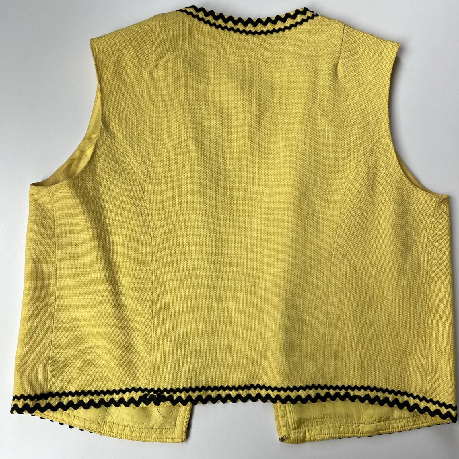 Vintage Peck And Peck Fifth Avenue New York Women’s Vest Yellow Black Small