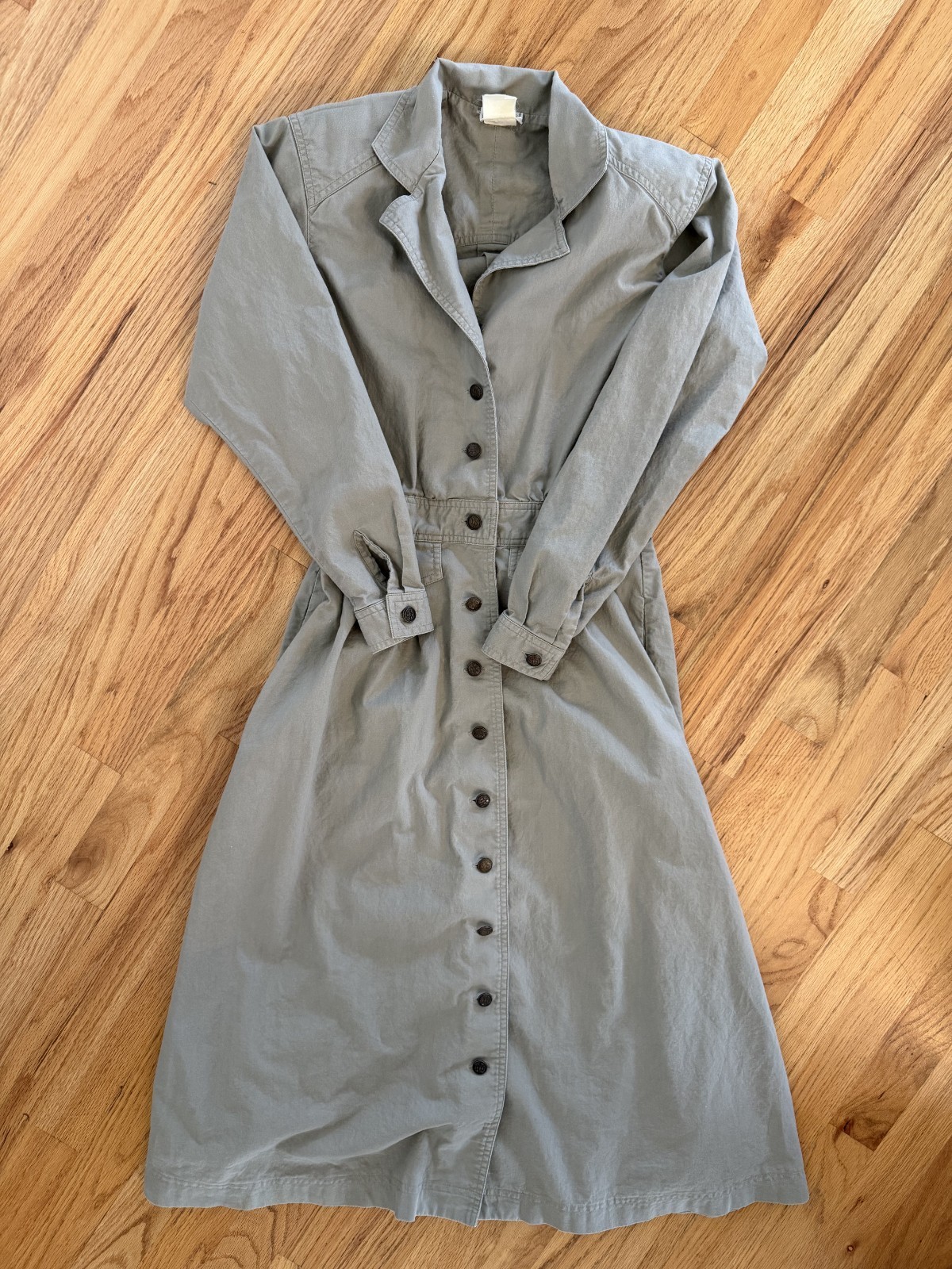 Vintage Impromptu Women’s Khaki Utility Dress – Size S
